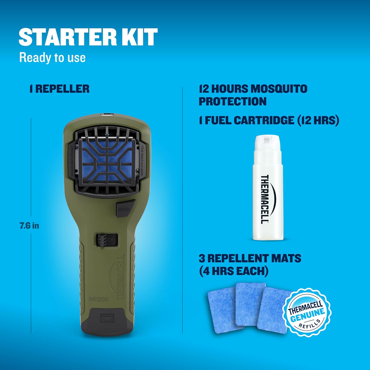 Thumbnail 5 de Thermacell Fuel-ZoneGuard Extreme Fuel Powered Mosquito Repeller, Green