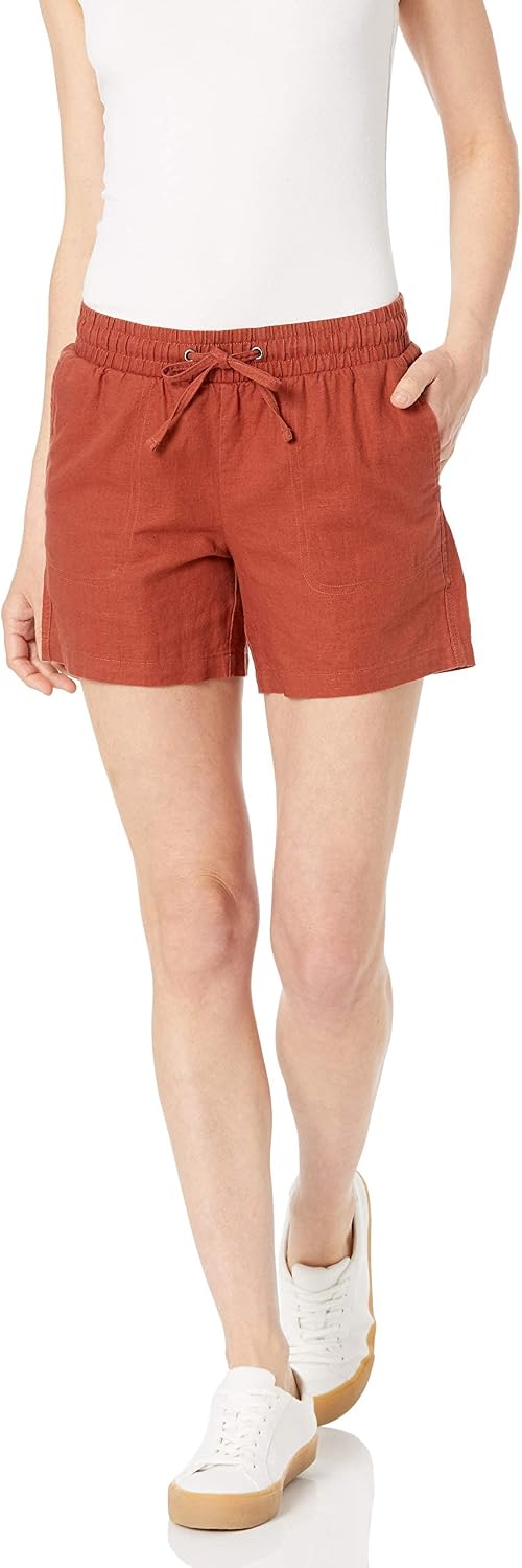 Thumbnail 6 de Amazon Essentials Women's 5" Linen Blend Drawstring Shorts (Plus Size)