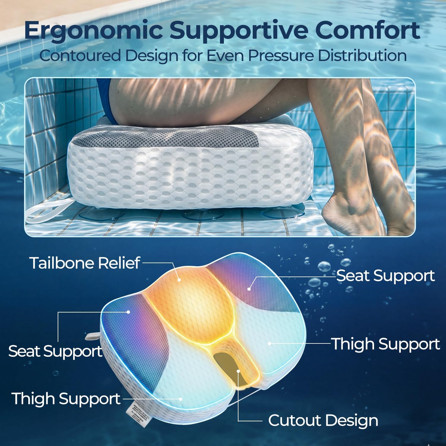 Thumbnail 2 de Idle Hippo Hot Tub Booster Seat, 4D Air Mesh
