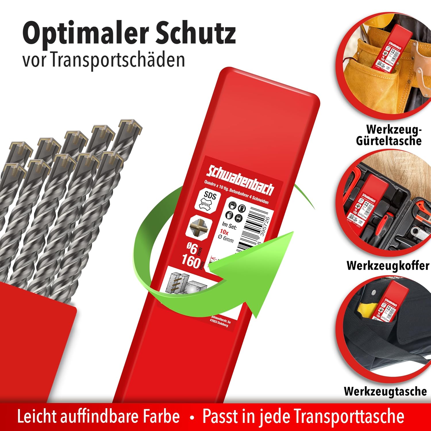 Thumbnail 6 de SCHWABENBACH Set Punte SDS Plus 6 mm x 160 mm