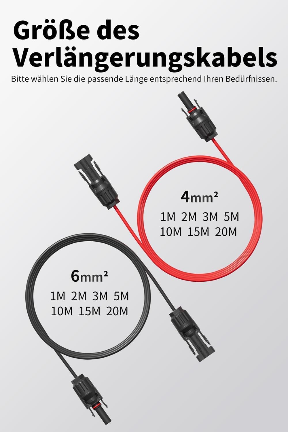 Thumbnail 6 de Solarkabel 4mm²/6mm² – Verlängerungskabel-Set für PV-Anlagen, IP67, 2 m