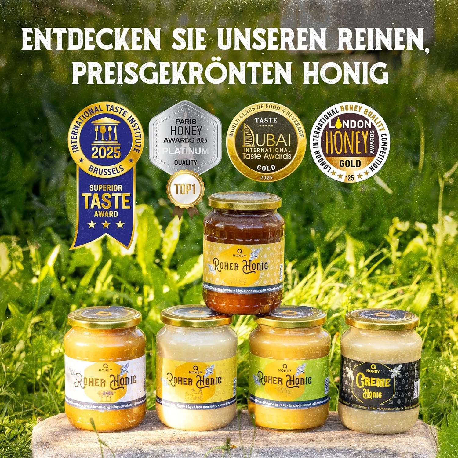 Thumbnail 6 de Q Honey Wildblütenhonig 1 kg 🍯