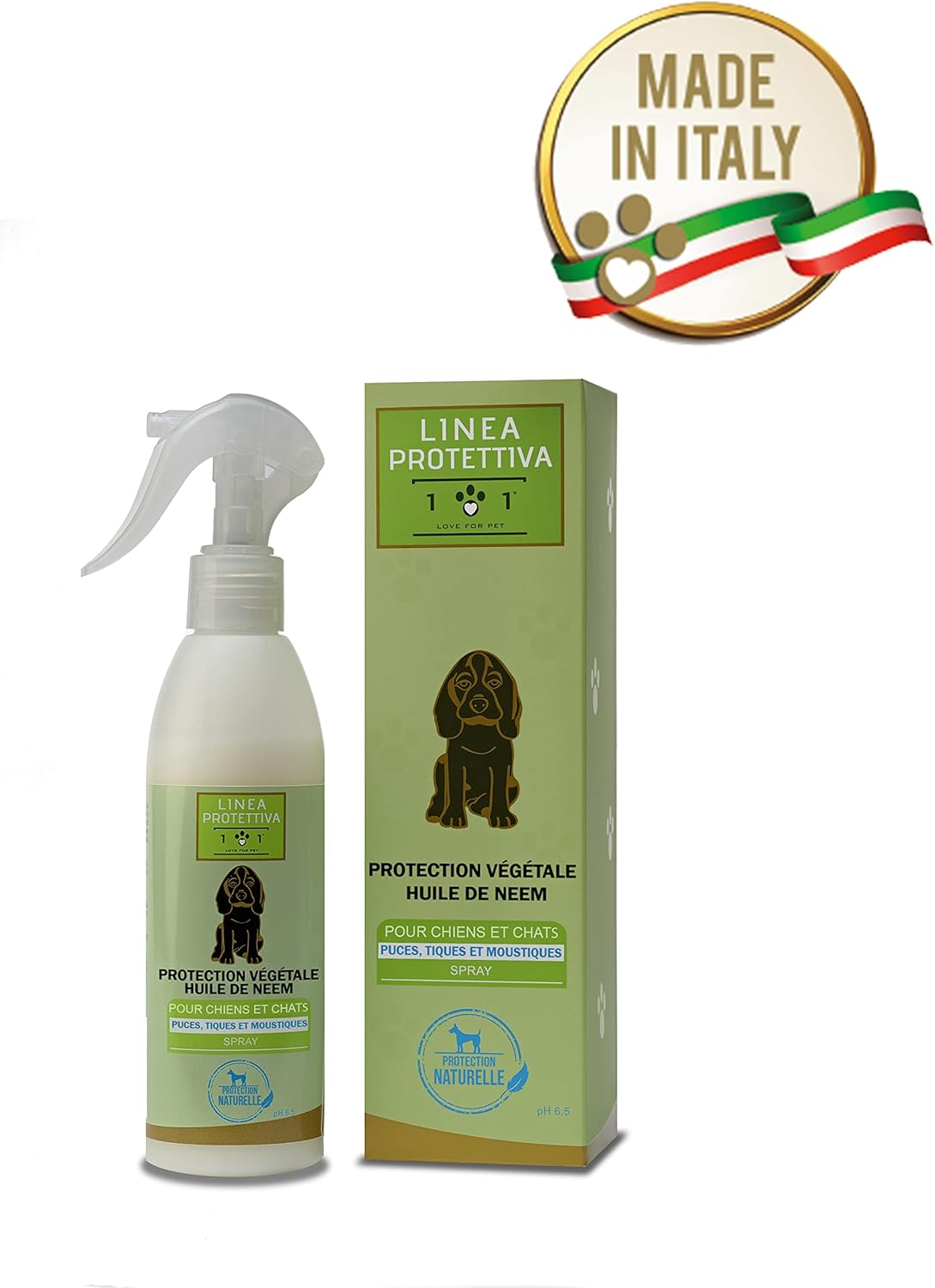 Detalle de Spray Répulsif Naturel Linea 101 contre Puces, Tiques et Moustiques – Neem, 250 ml