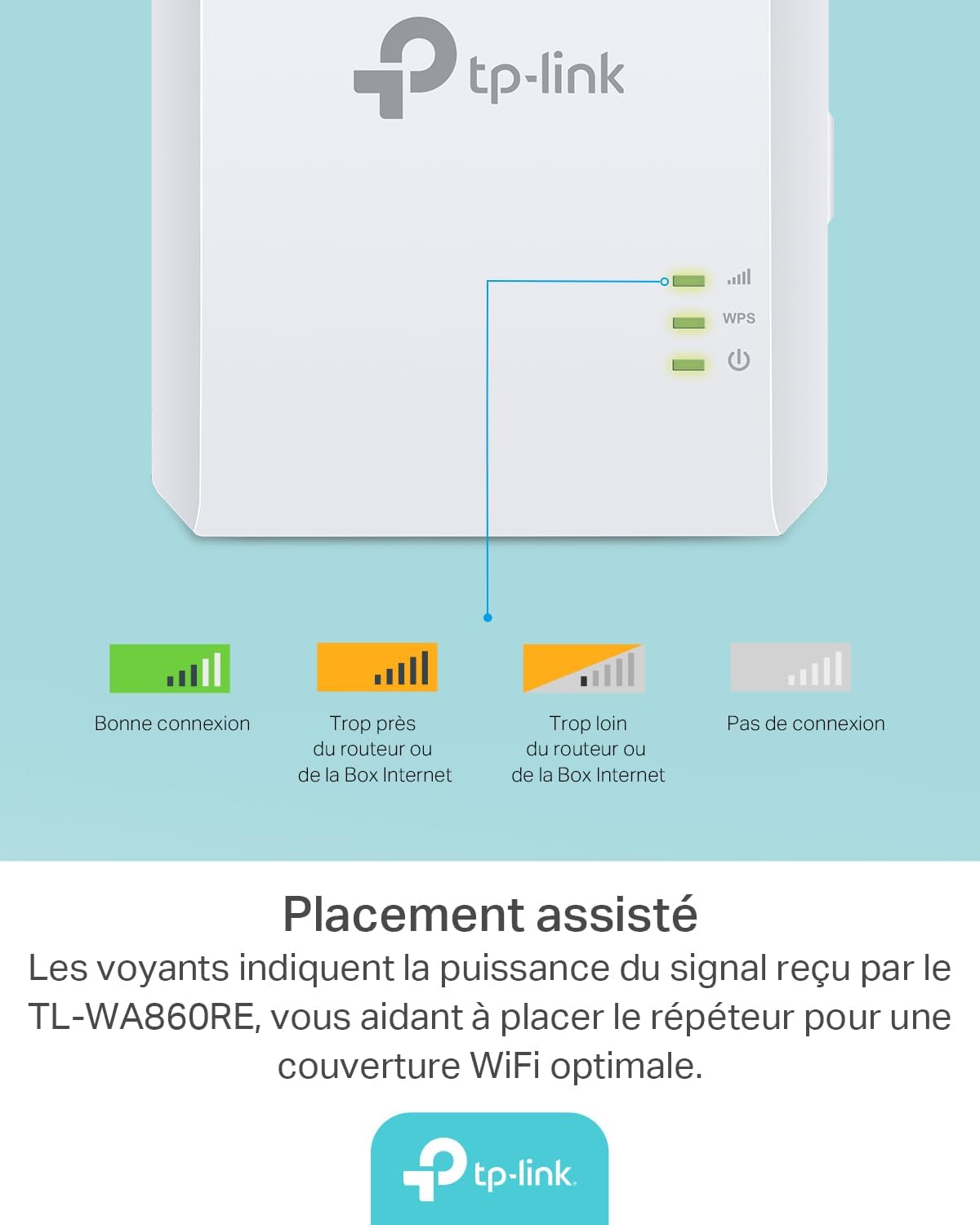 Thumbnail 5 de TP-Link TL-WA860RE : répéteur Wi‑Fi N jusqu’à 300 Mbps avec prise intégrée et port Ethernet