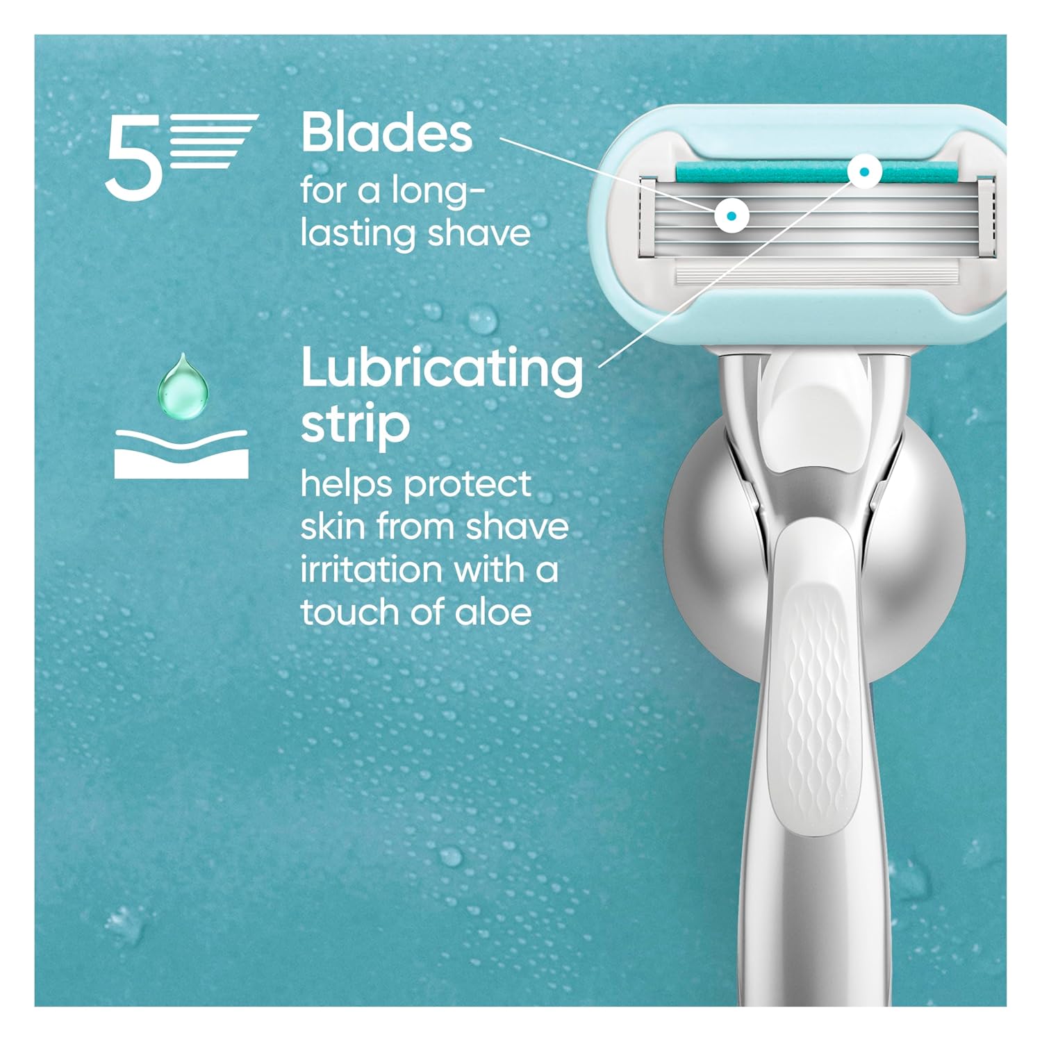 Detalle de Gillette Venus Extra Smooth 6-Count Razor Refills, 5-Blade Sensitive Variety Pack