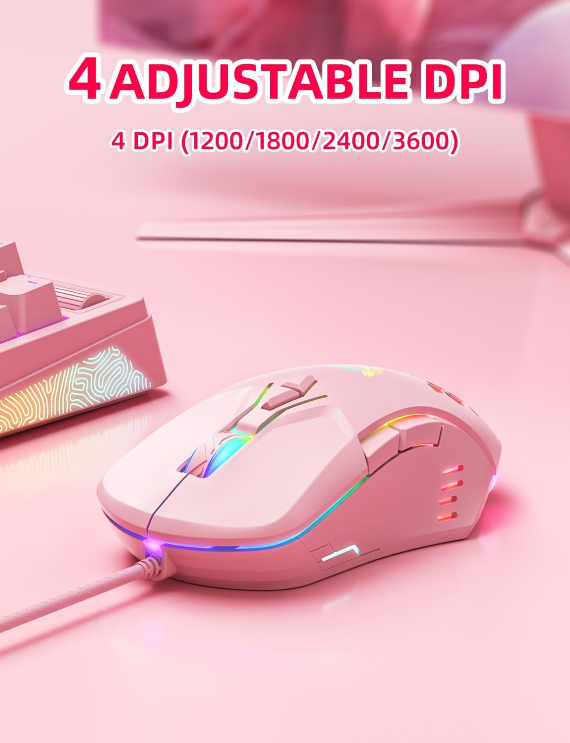 Thumbnail 2 de Wired PC Gaming Mouse with High Precision Sensor and 7 Programmable Buttons