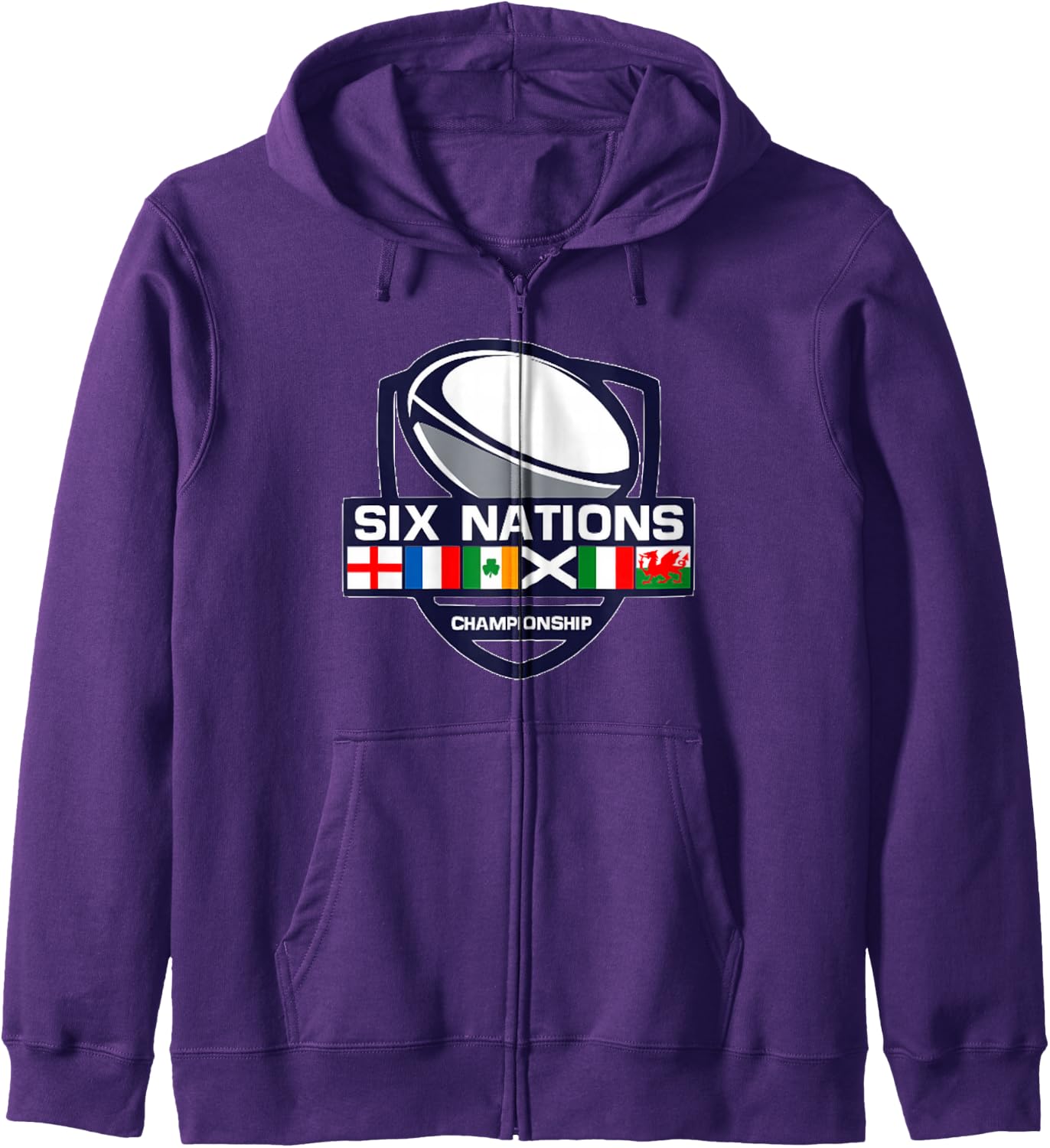 Thumbnail 2 de Sei Nazioni Rugby Felpa con Cappuccio