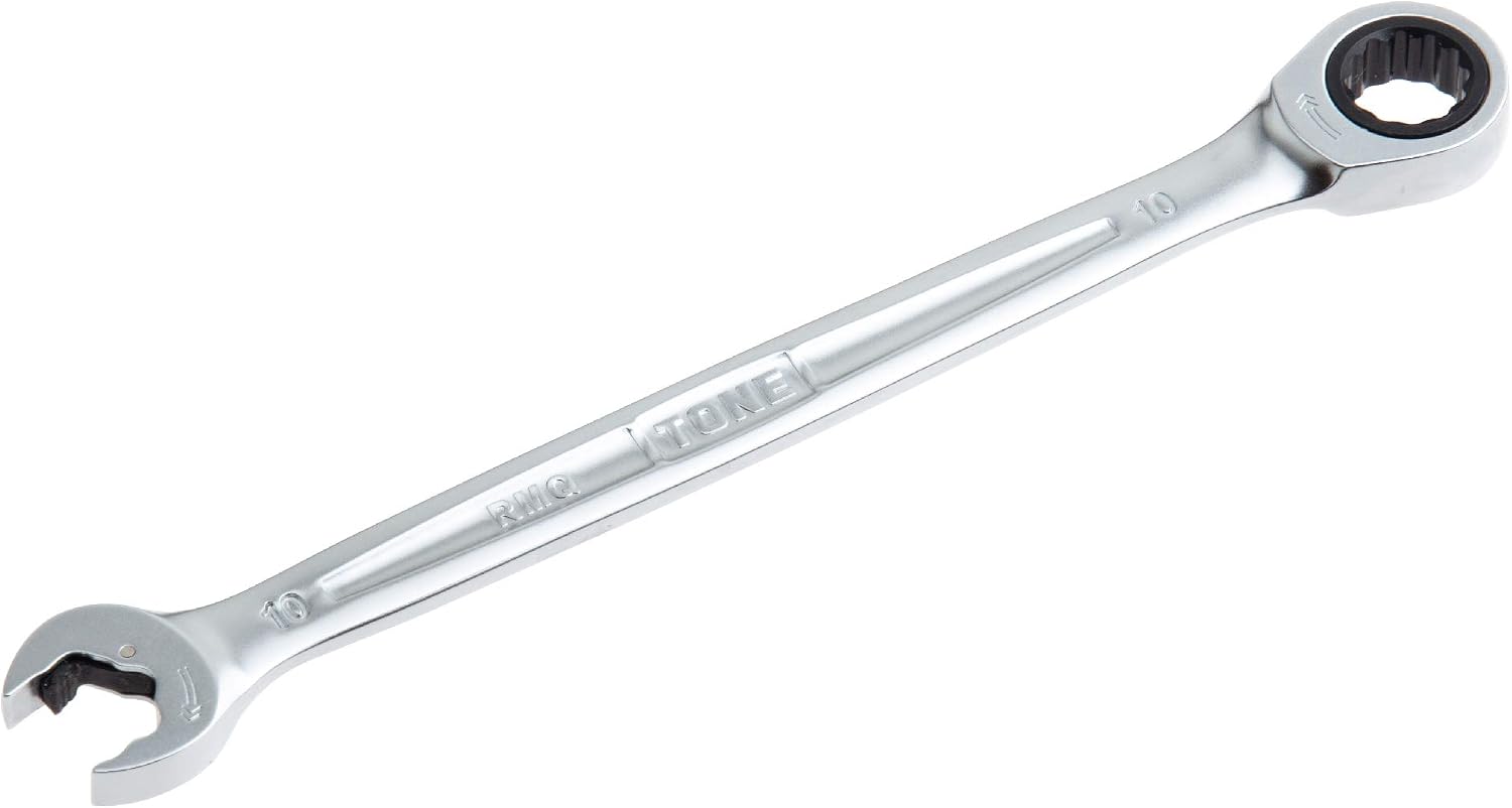 Detalle de トネ TONE HPRMQ-10 クイックラチェットめがねレンチ 二面幅10mm・薄型ストレート