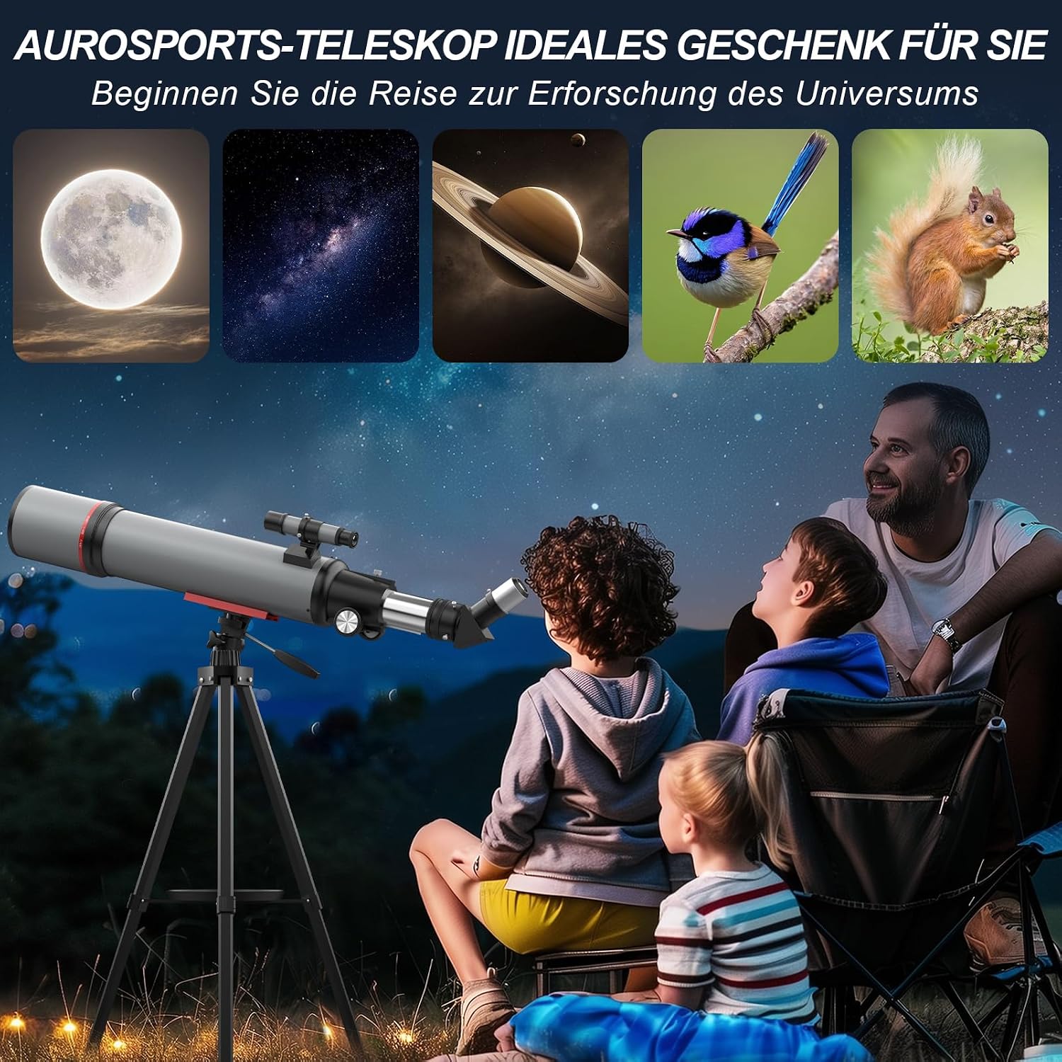 Thumbnail 6 de Aurosports Astronomie Teleskop 90 mm