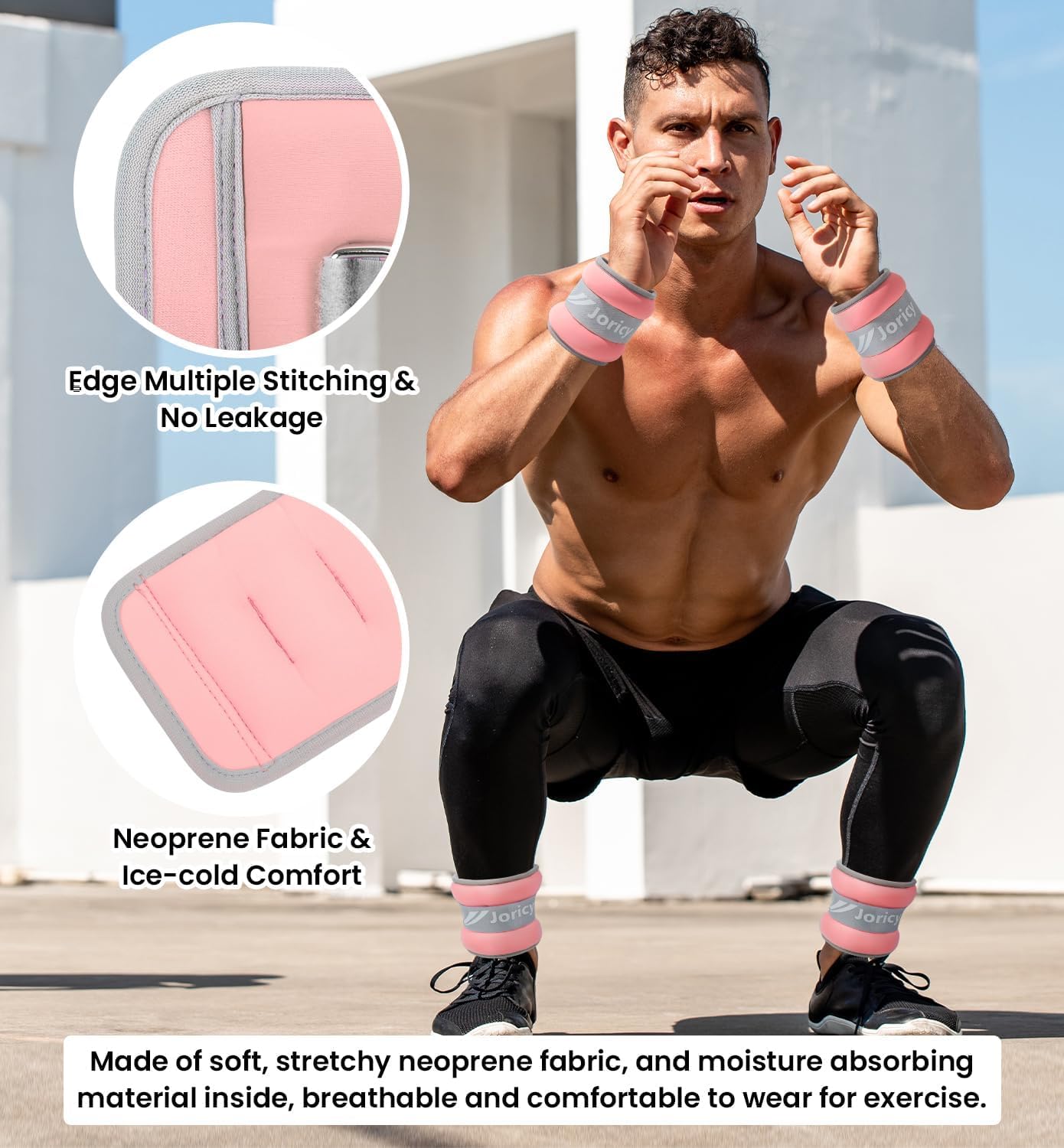 Detalle de Ankle Weights – Pair of 4 LBS (2 LBS Each) with Adjustable Straps
