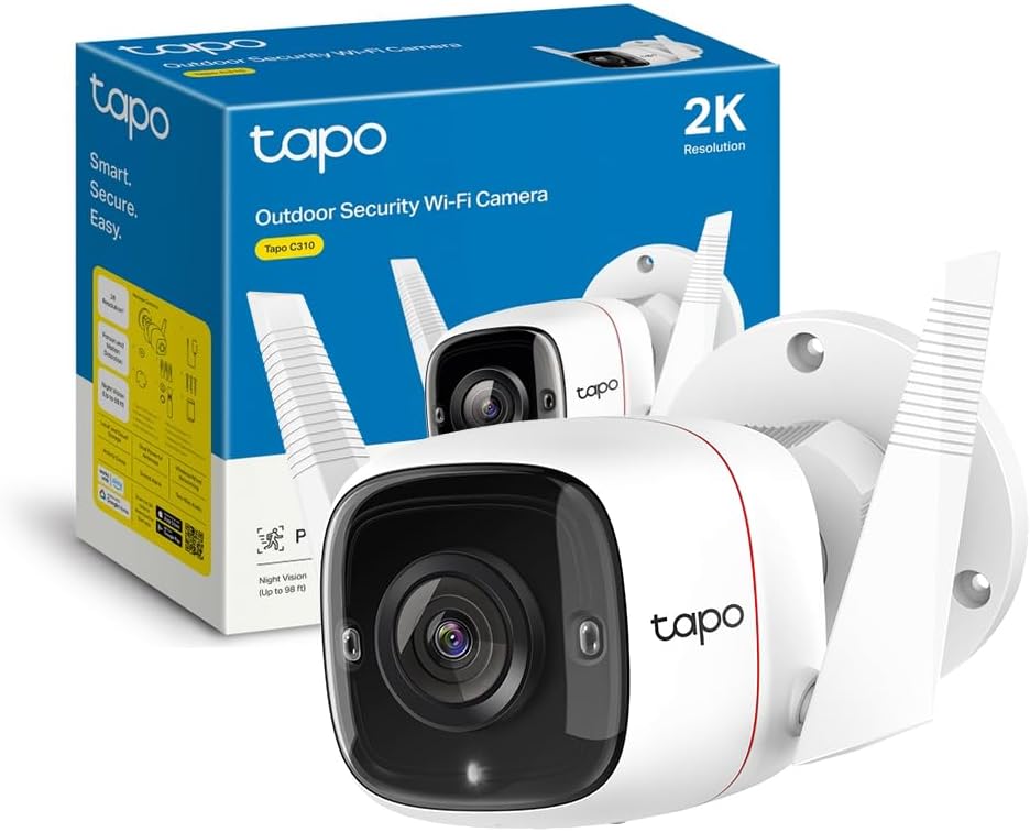 TP-Link Tapo C310 Telecamera Wi‑Fi esterno 1296P, visione notturna 30m