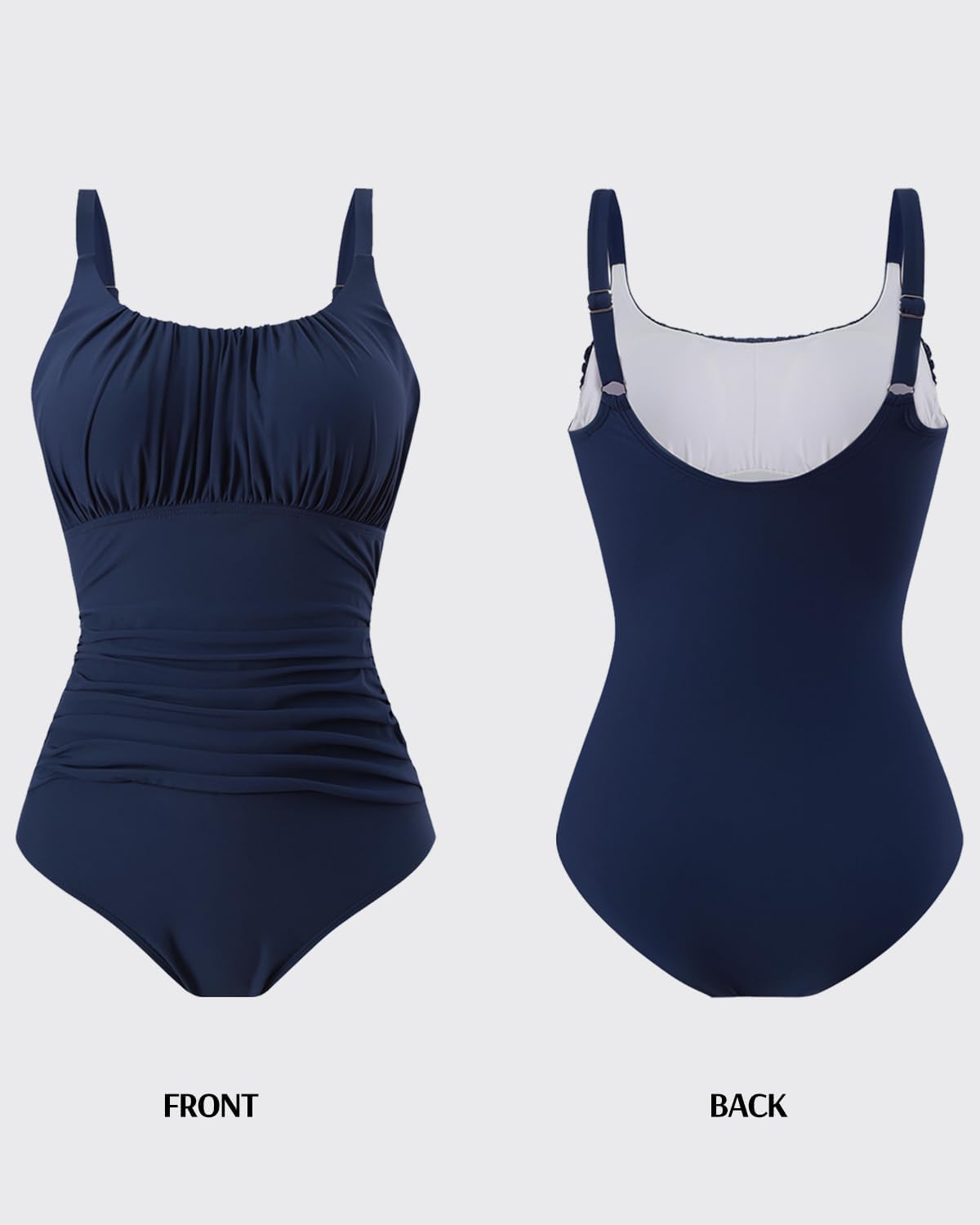 Thumbnail 3 de SNUOEN Damen-Badeanzug mit Bauchkontrolle, einteilig und hoch geschnitten (Monokini-Stil)