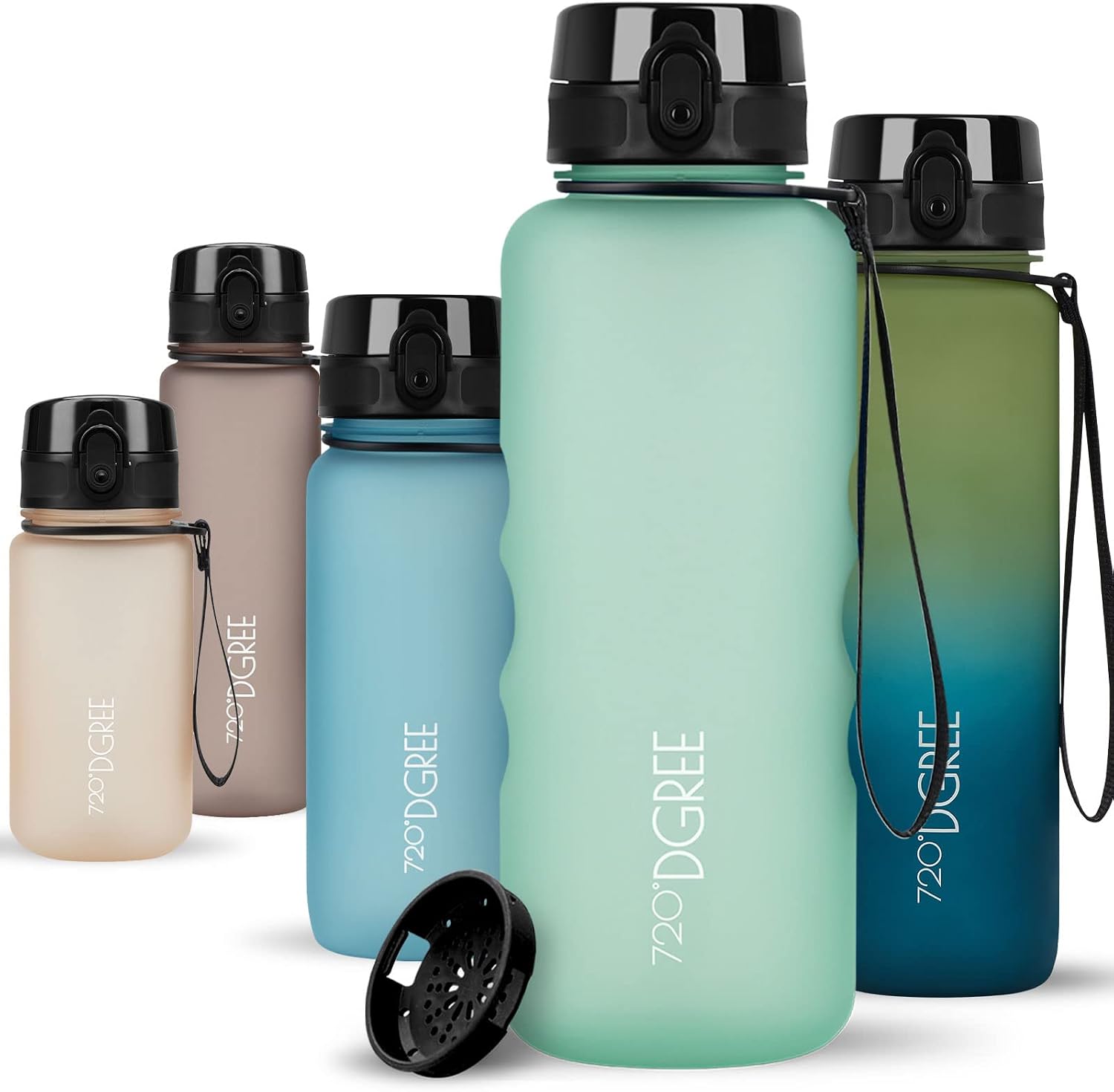 Thumbnail 6 de 720°DGREE Trinkflasche 1 l Sport “uberBottle“ softTouch +Sieb – BPA-frei, Tritan, auslaufsicher