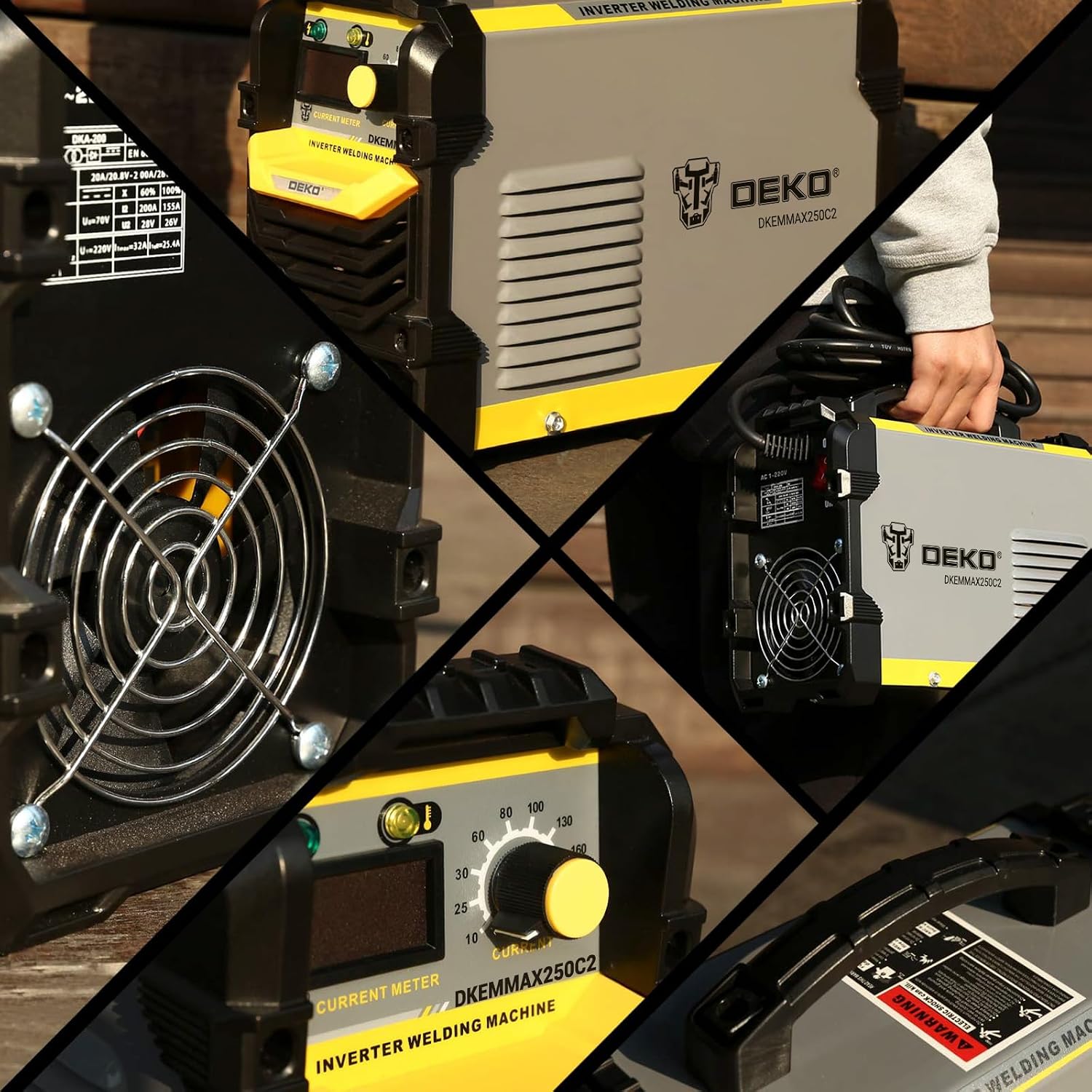 Thumbnail 6 de DEKO MMA-booglasapparaat met IGBT-inverter en dubbele spanning 110/220 V