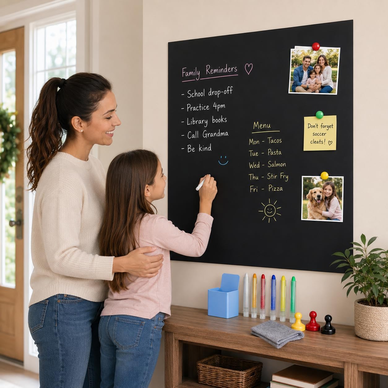Detalle 2 de Babenoun 0920-baiban18-24 Magnetic Chalkboard Wall Sticker, 18 x 24 in