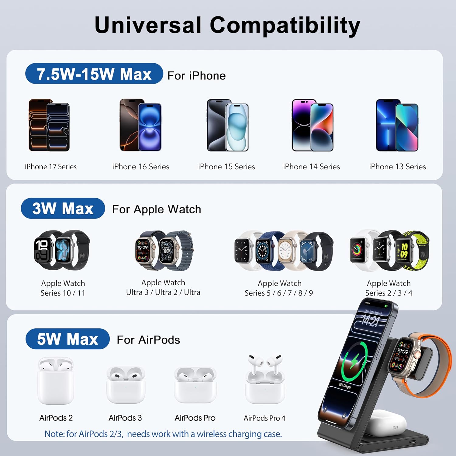 Thumbnail 6 de New Travel Foldable 3-in-1 Wireless Charging Station