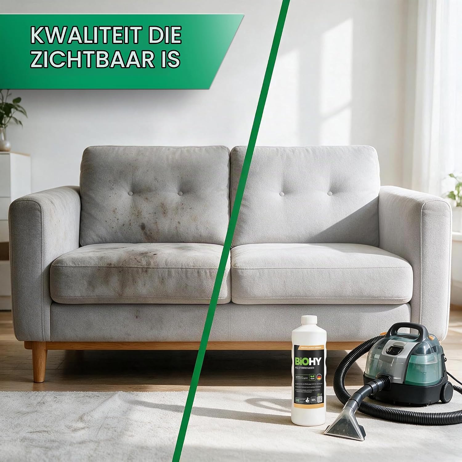 Detalle 1 de BIOHY K12496 bekledingsreiniger, geconcentreerd voor auto en meubels
