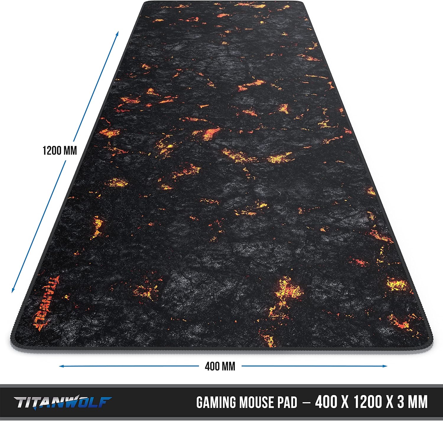 Thumbnail 1 de TITANWOLF 1200x400mm Lava Mouse Mat