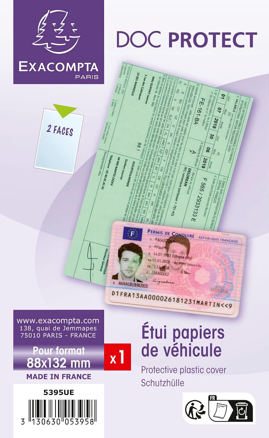 Thumbnail 3 de EXACOMPTA Sachet 10 Étuis 3 Volets PVC Lisse