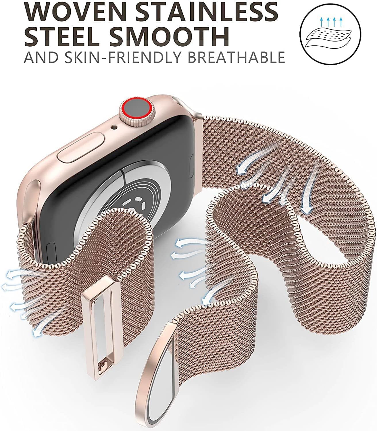 Detalle 2 de MRAIN-H Band Magnetic Metal Strap 42mm