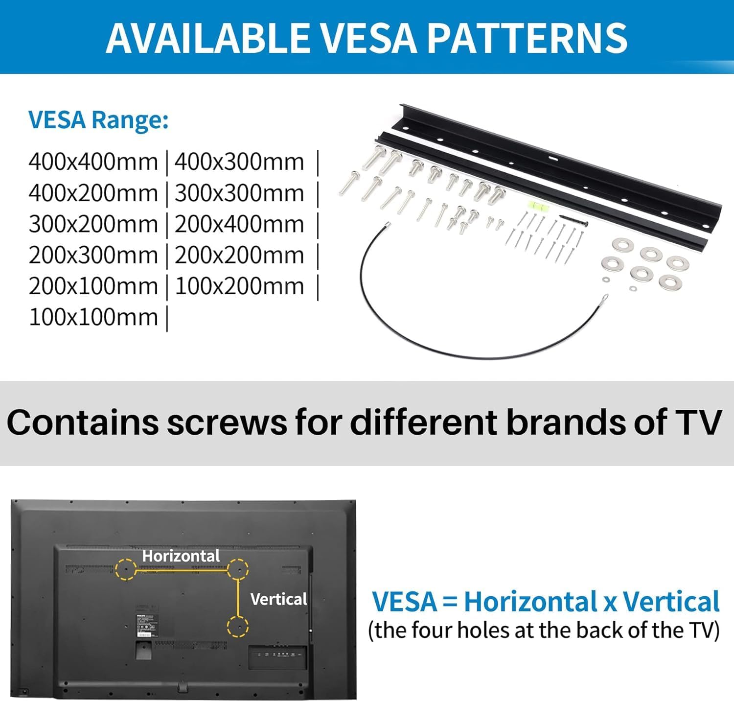 Detalle de Studless Drywall TV Bracket 13–55 inch 45kg
