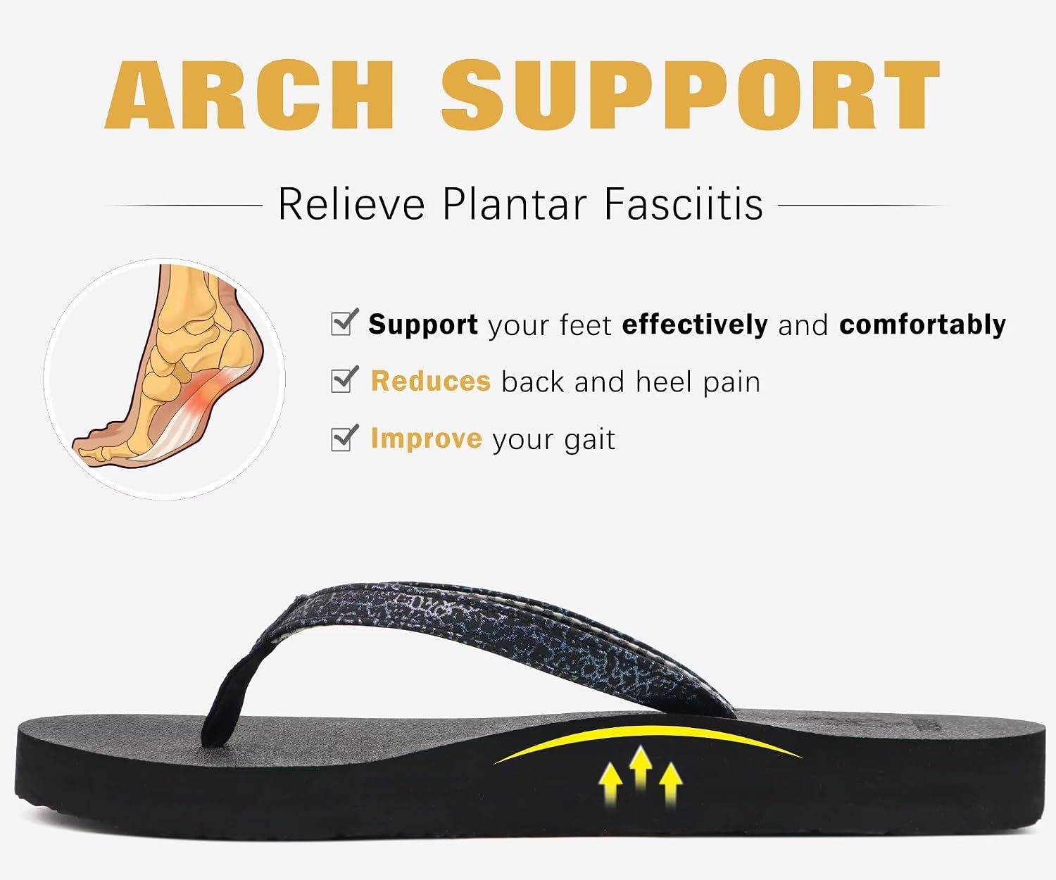 Thumbnail 3 de KuaiLu Arch Support Flip Flops 1️⃣0️⃣