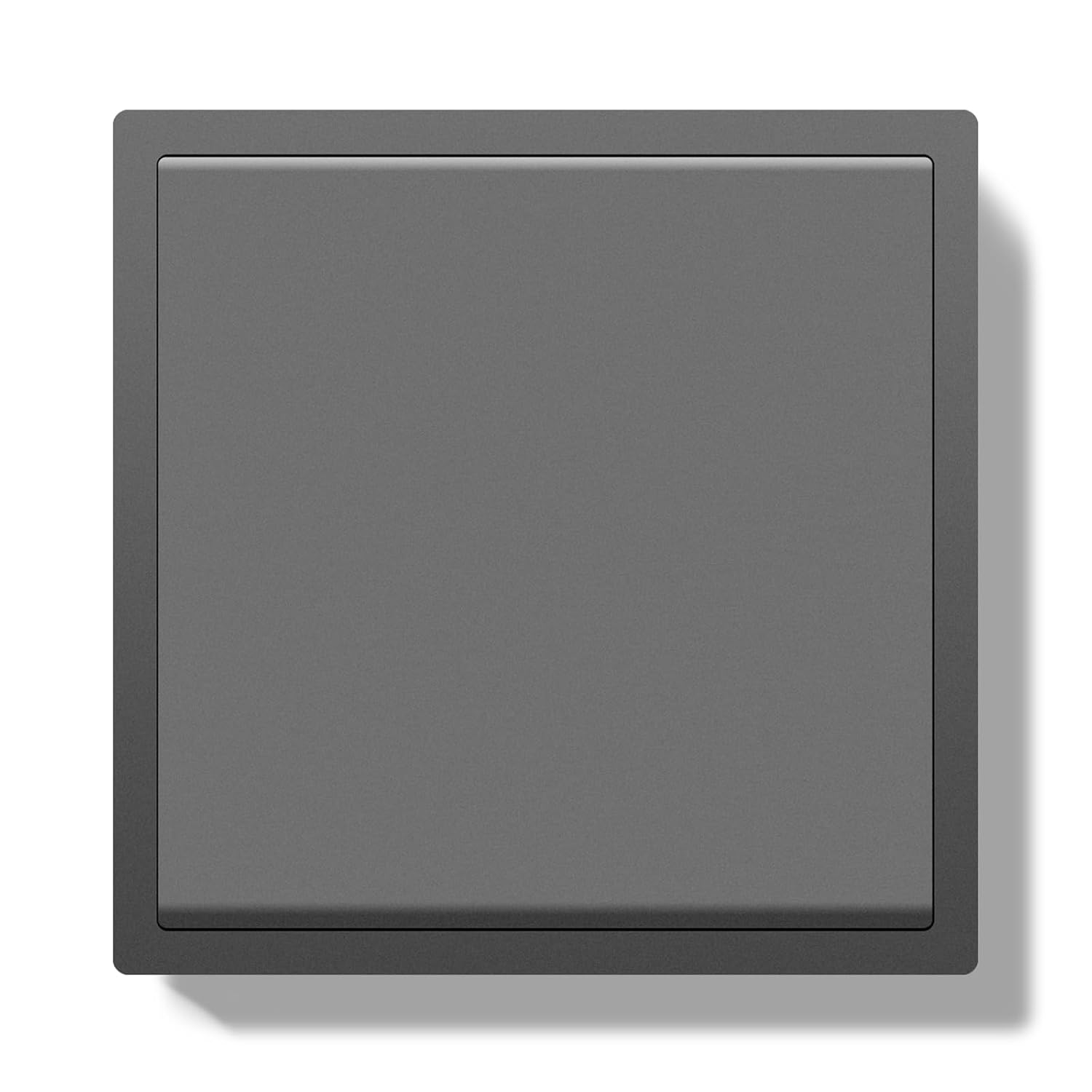 Detalle de BSEEDLIFE Unterputz-Lichtschalter 2-fach 1-polig mit PC-Rahmen (80×80 mm), grau