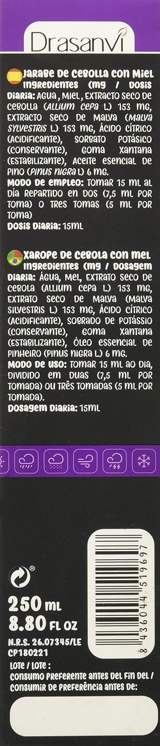 Detalle de DRASANVI Jarabe de cebolla adultos 250 ml