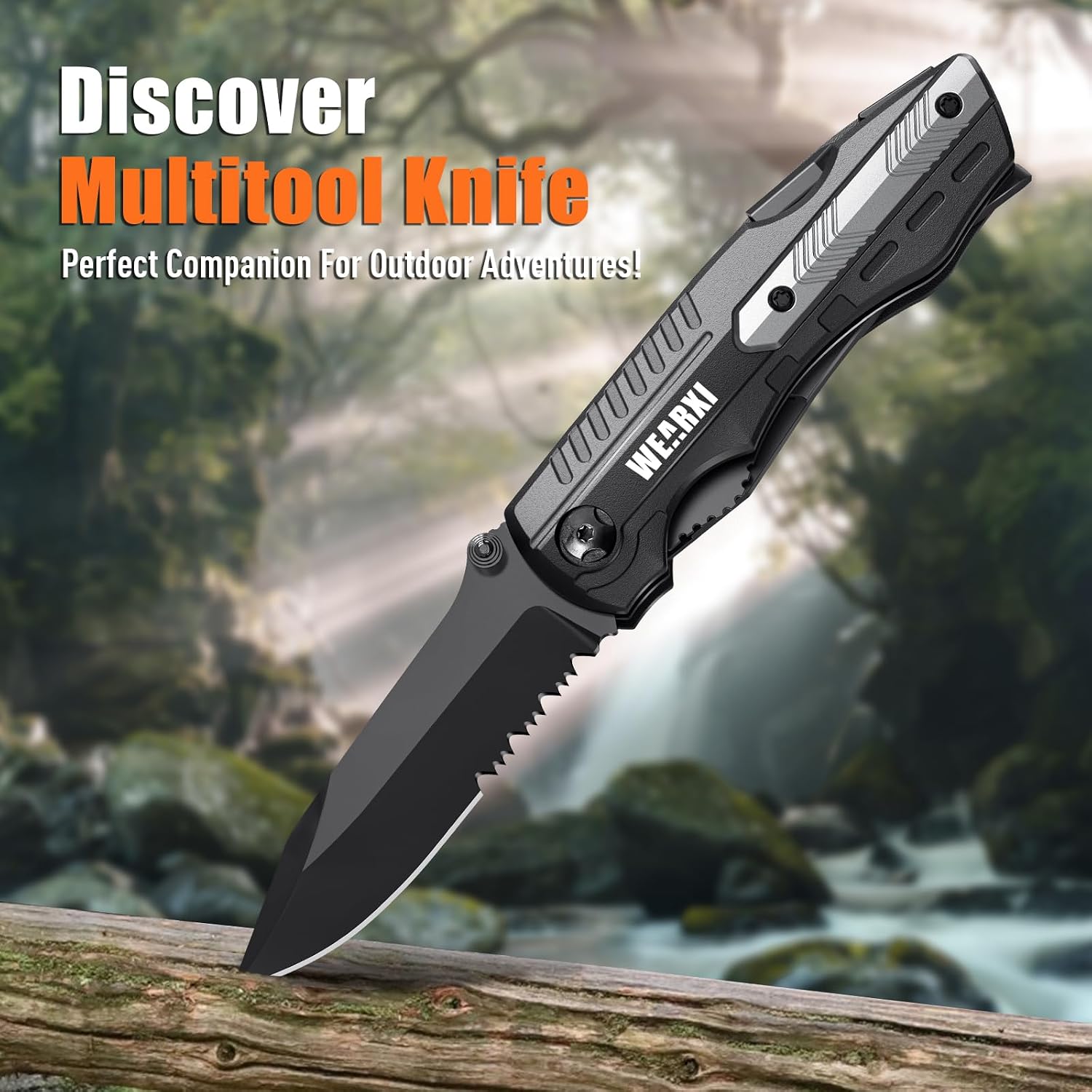 Thumbnail 6 de WEARXI Pocket Knife Multitool, 13-in-1 Stainless Steel Camping Tool