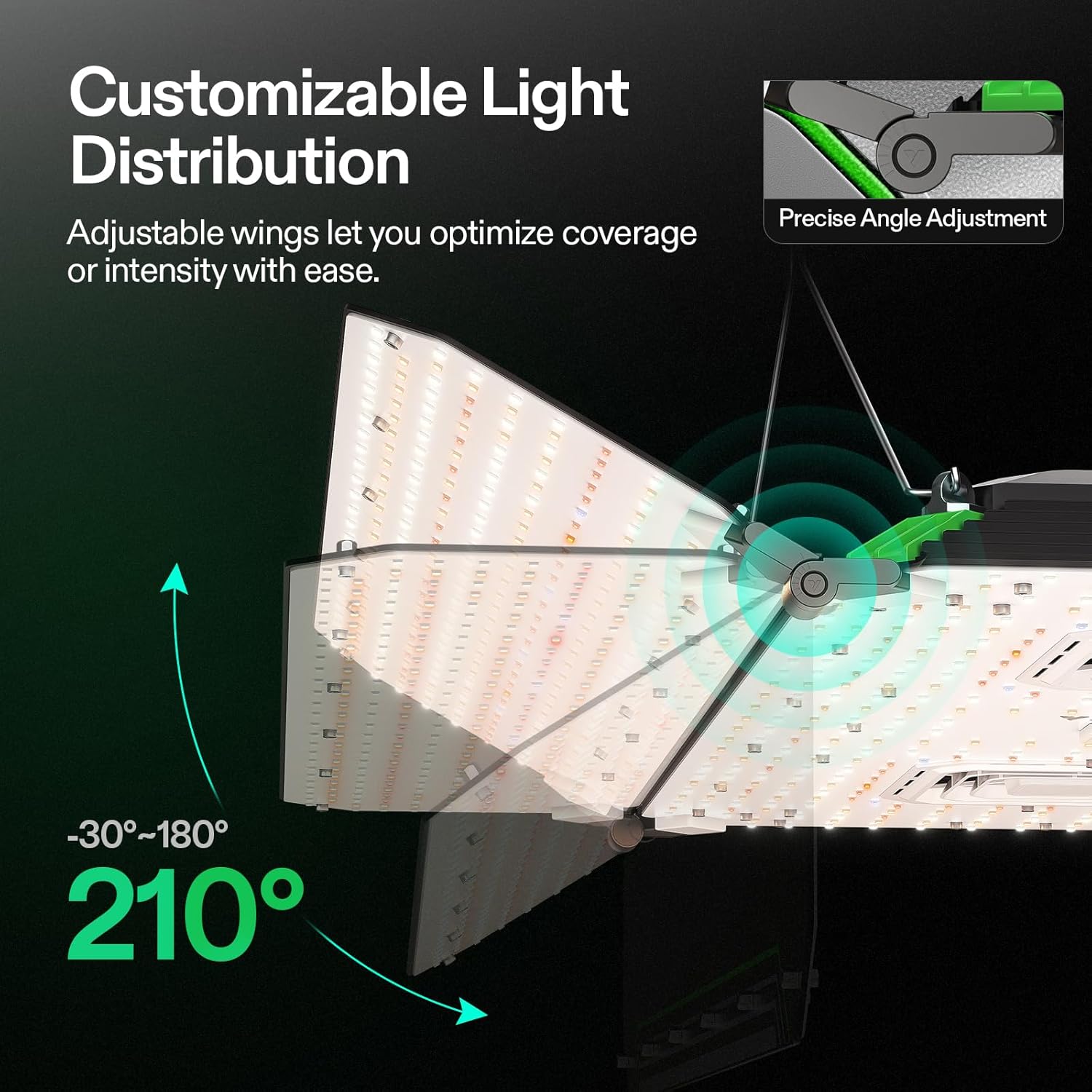 Thumbnail 4 de VIVOSUN AeroLight Wing AW400 con spettri sintonizzabili e ventola di circolazione integrata
