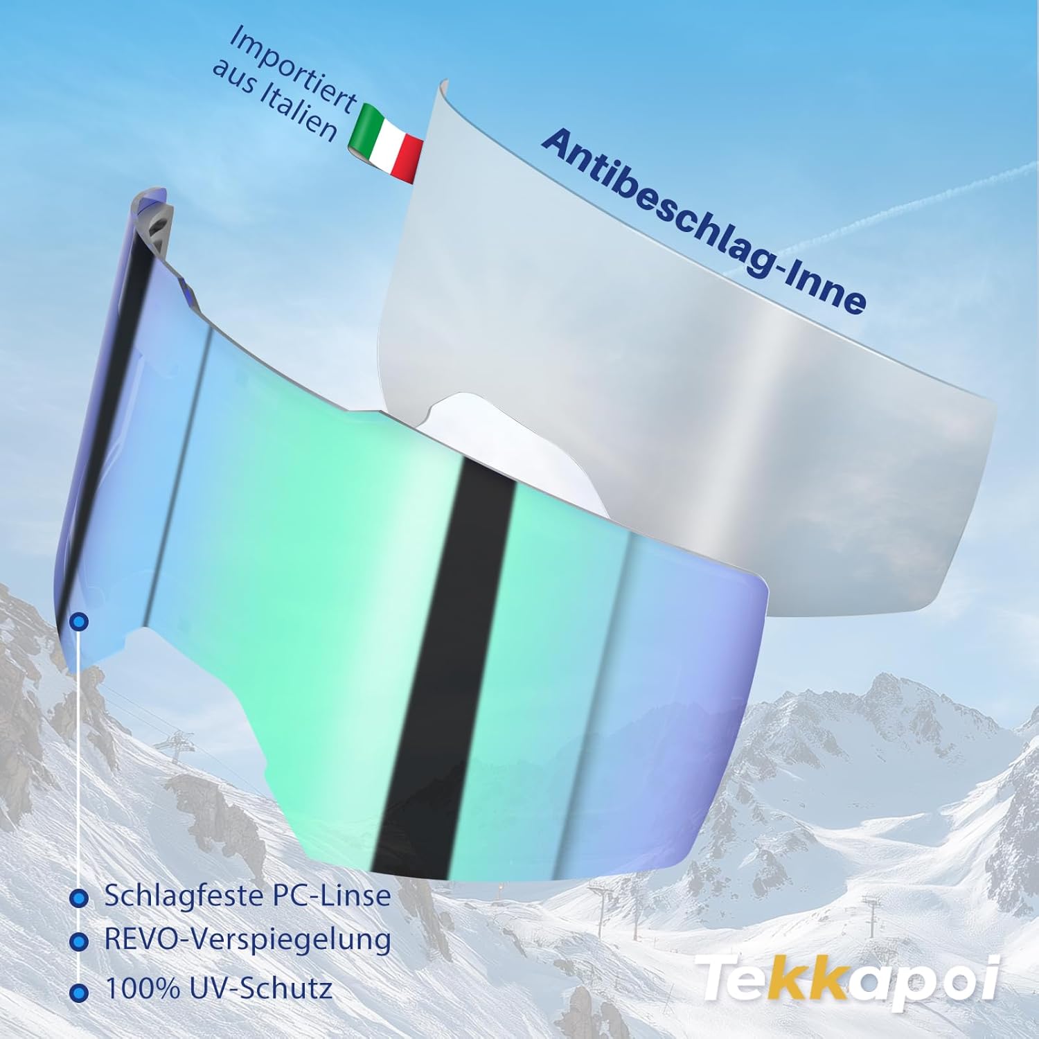 Thumbnail 5 de tekkapoi Skibrille FJ028B OTG Glaswechsel