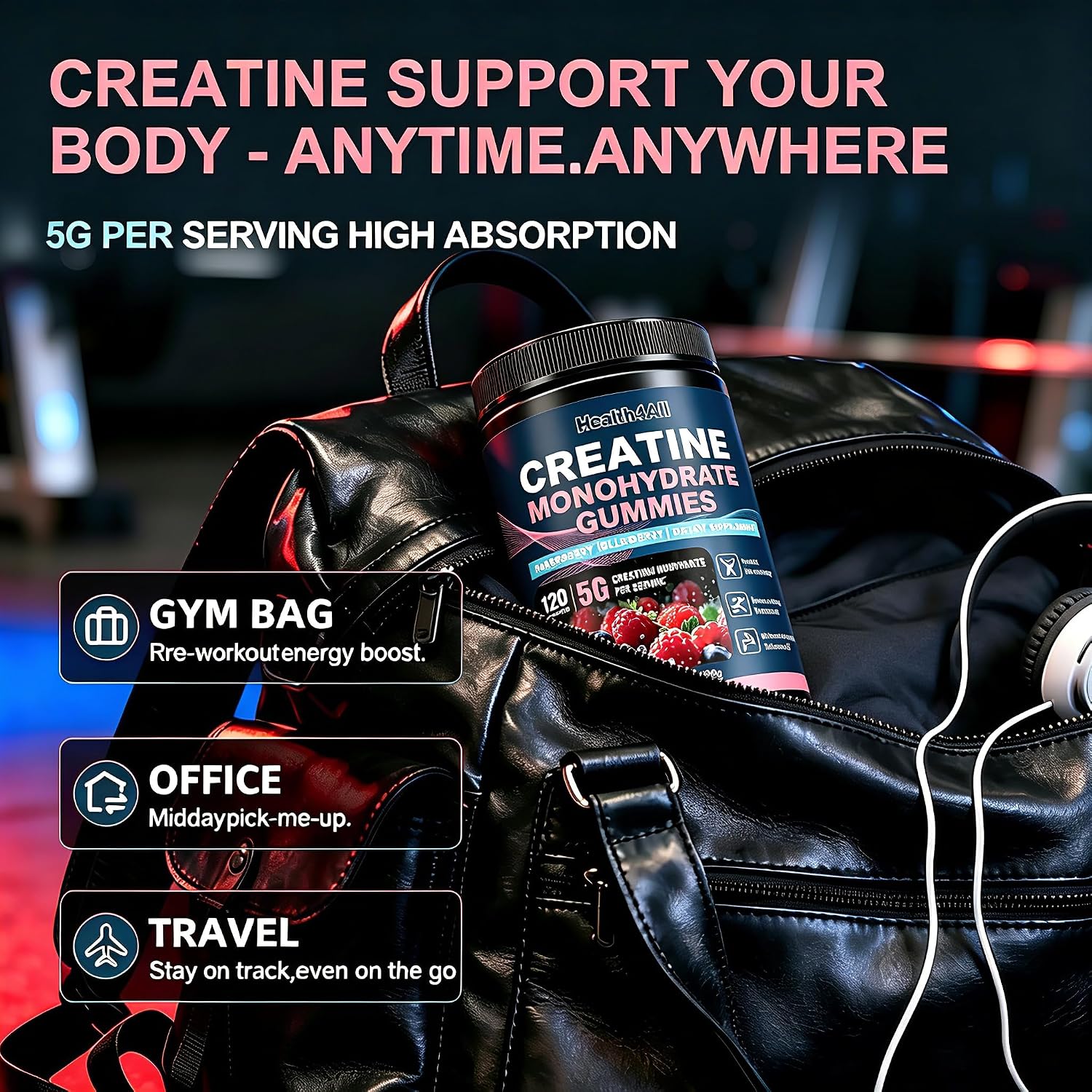 Thumbnail 4 de Health4All Creatine Gummies 5g