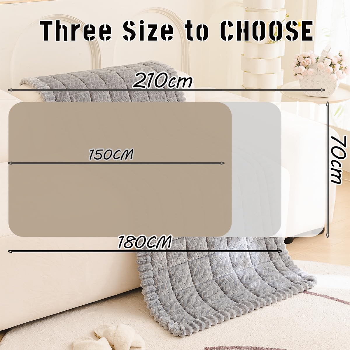 Detalle 2 de Mitid Fuzzy Sofa Cover 72" pet-friendly ๐