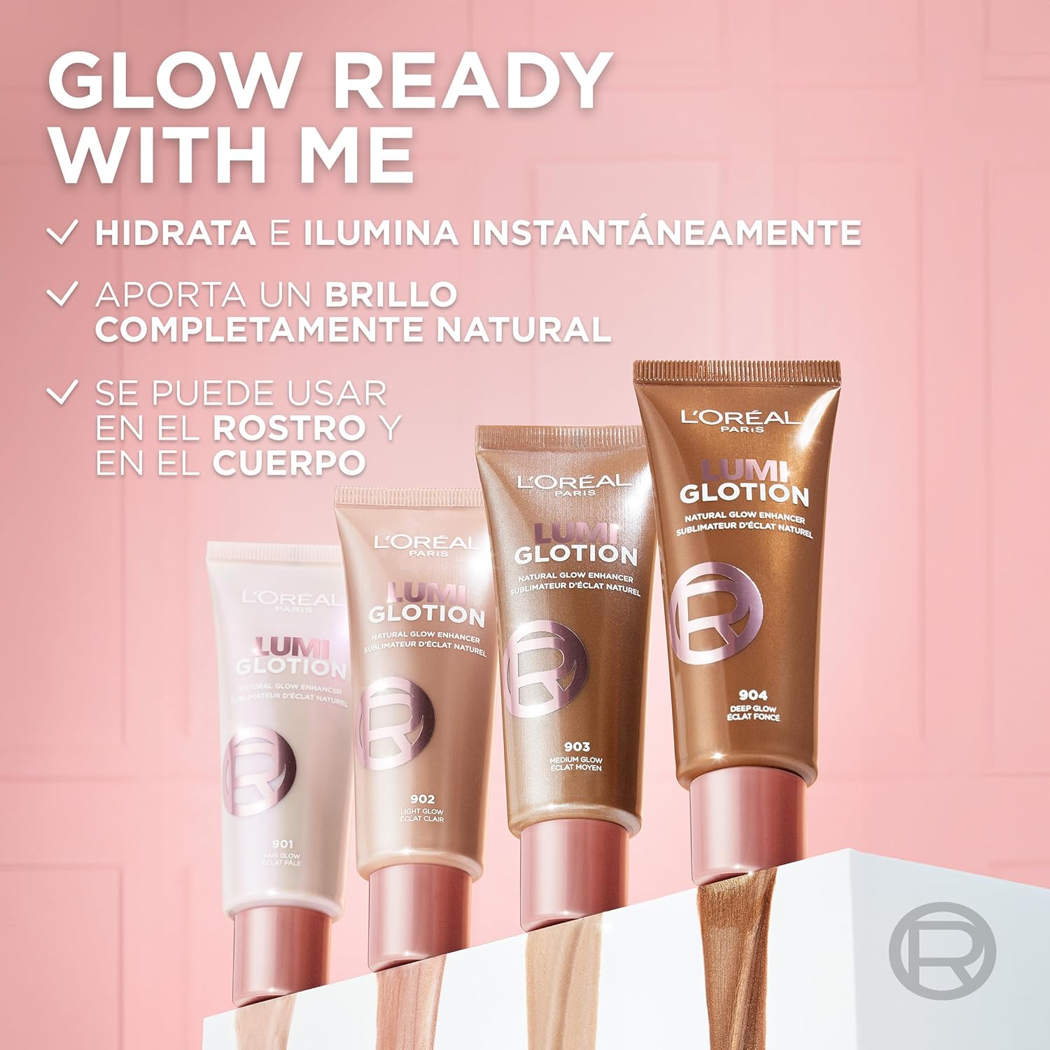 Thumbnail 2 de L'Oréal Paris Lumi Glotion fórmula iluminadora en Tono Medium: glow natural e hidratación ligera