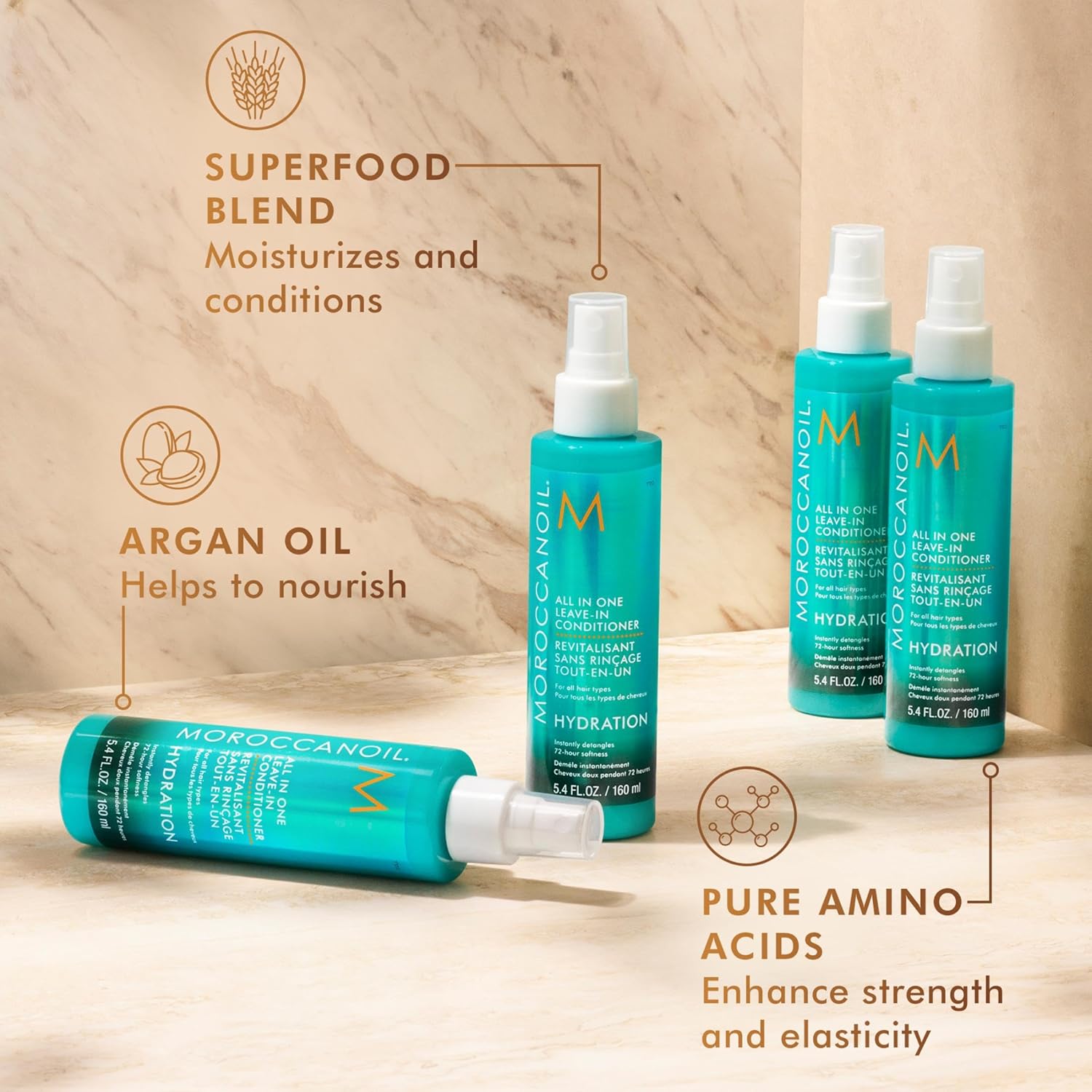 Detalle de Moroccanoil All In One Leave In Conditioner, 5.4 Fl Oz