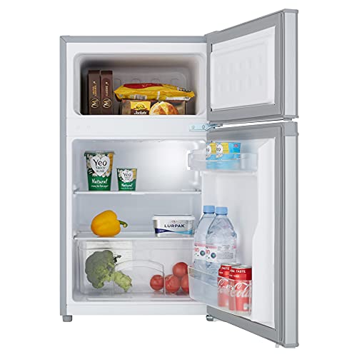 Detalle 2 de Cookology 87L 47cm Under-Counter Fridge Freezer – Silver