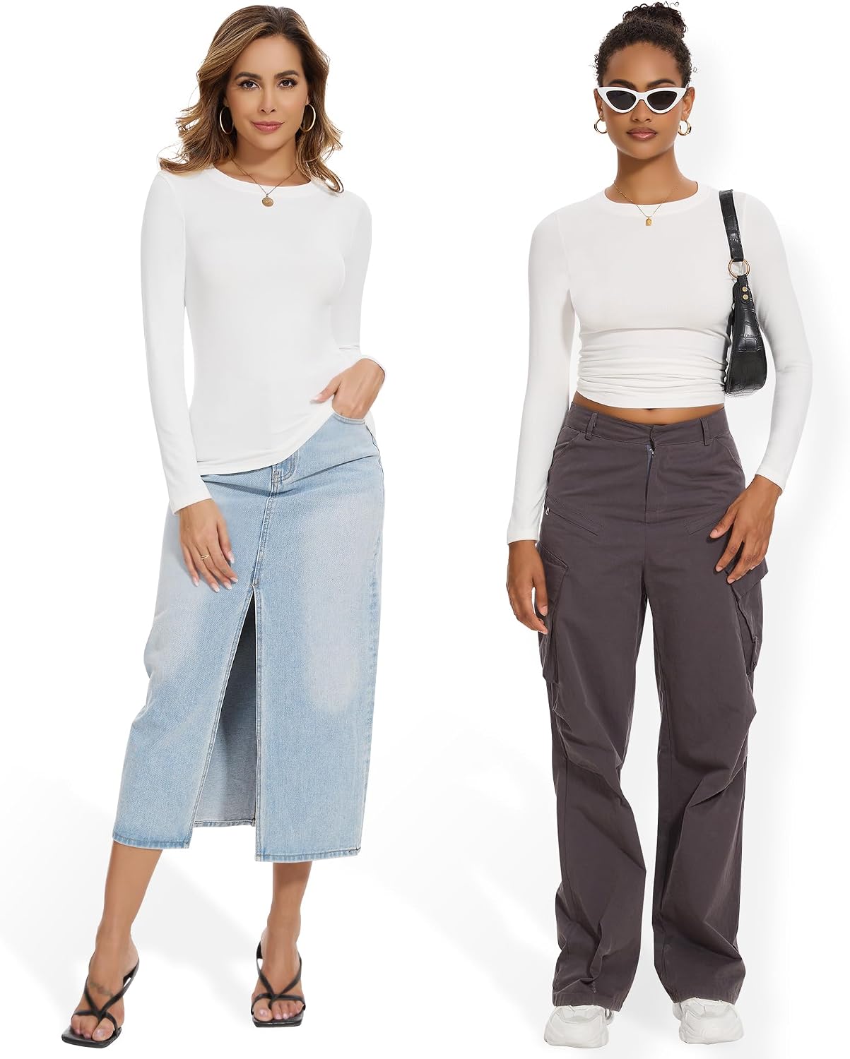 Detalle 2 de miijoory Langarmshirt Damen S-2XL