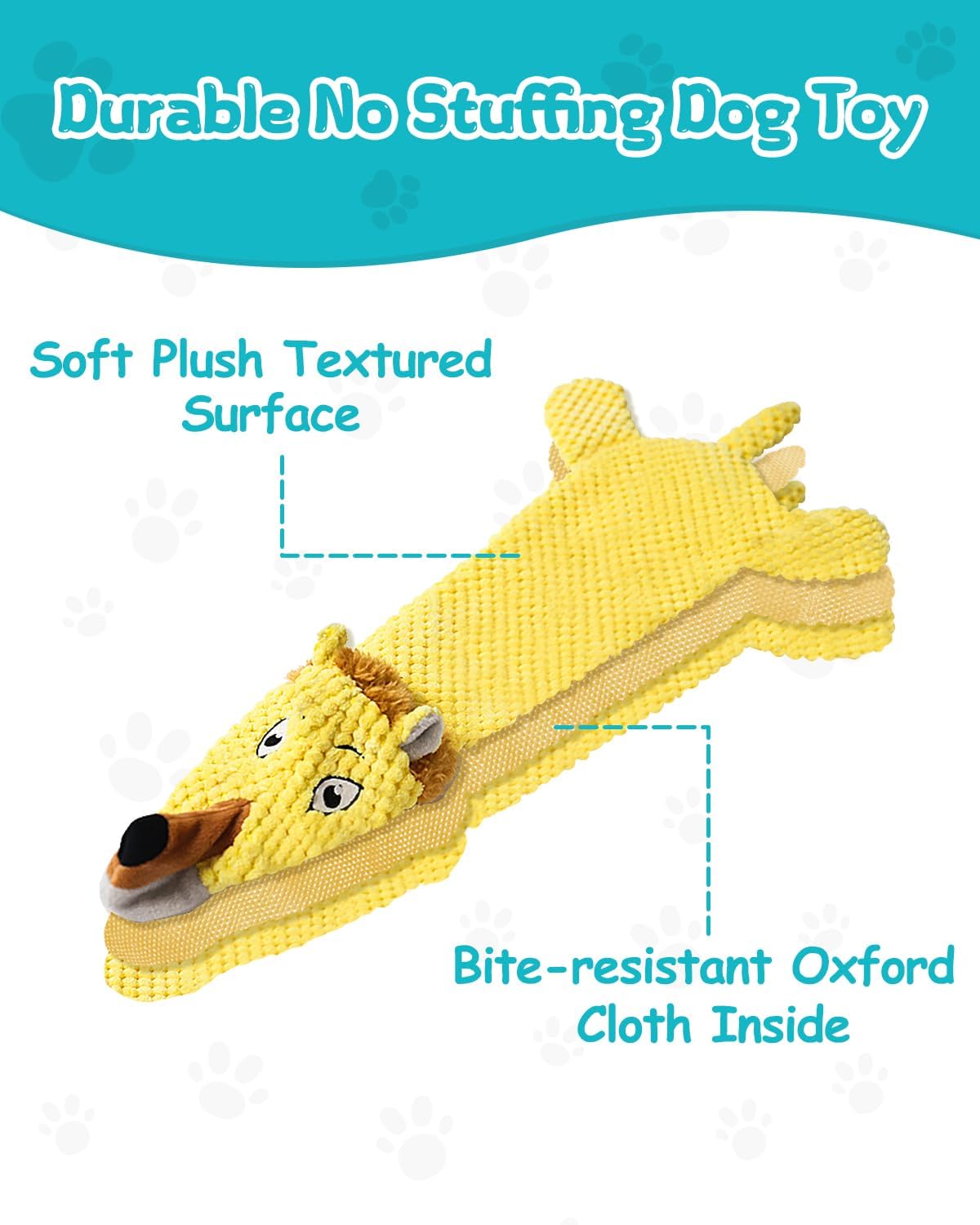 Thumbnail 4 de TONGKTAI Squeaky No Stuffing Dog Toys 3 Pack