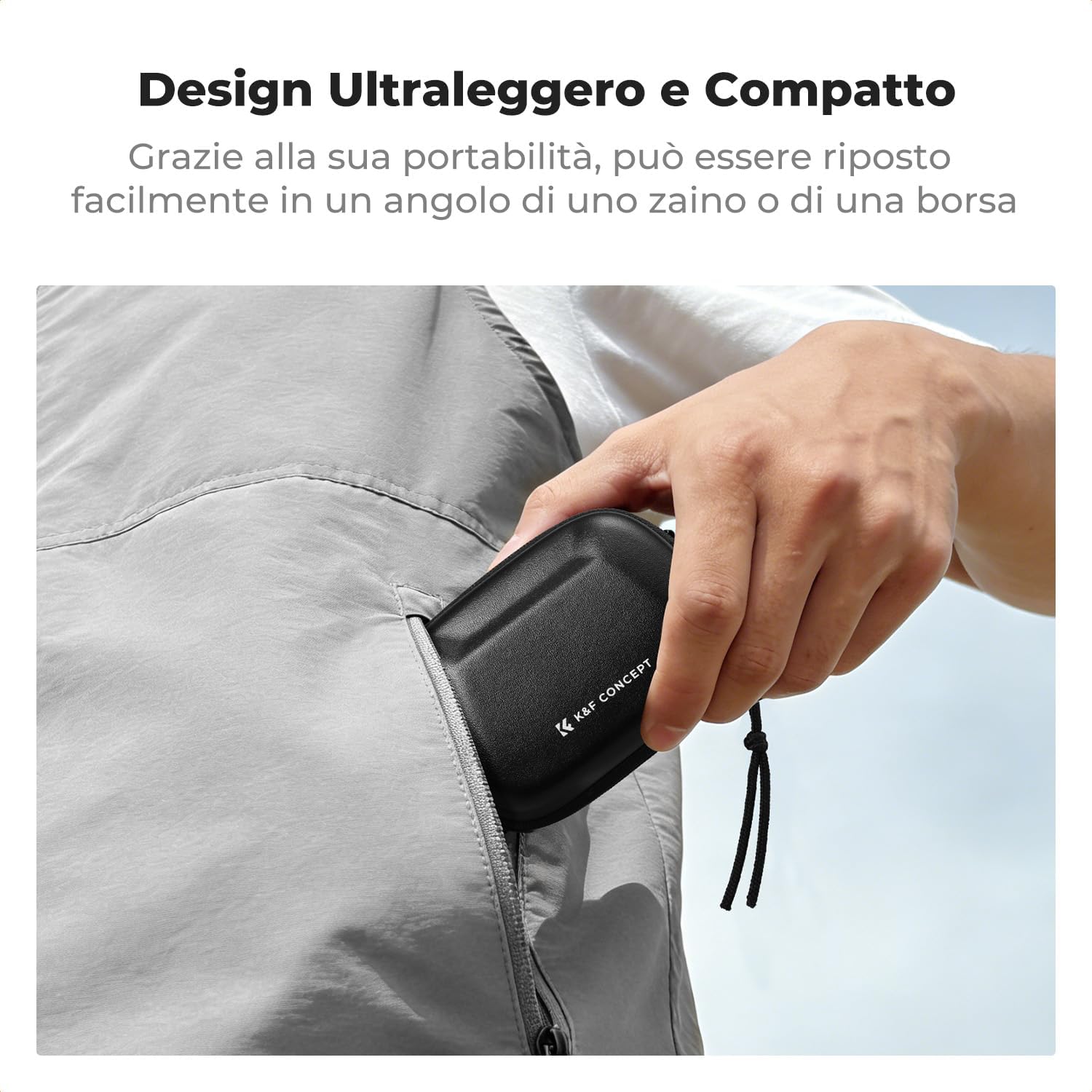 Thumbnail 4 de Custodia semiaperta K&F CONCEPT per action cam — protezione EVA, spazio accessori e tracolla rimovibile