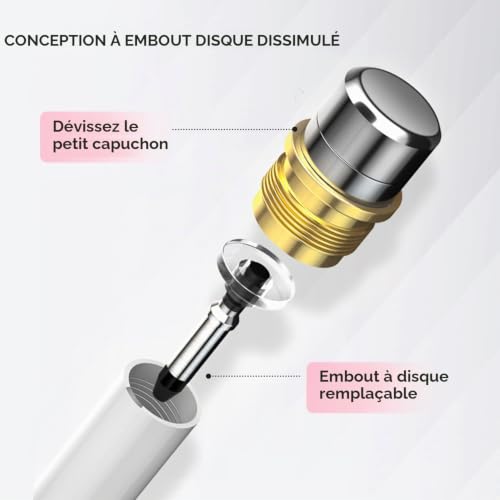 Detalle de OASO stylet capacitif universel à pointe disque avec capuchon magnétique