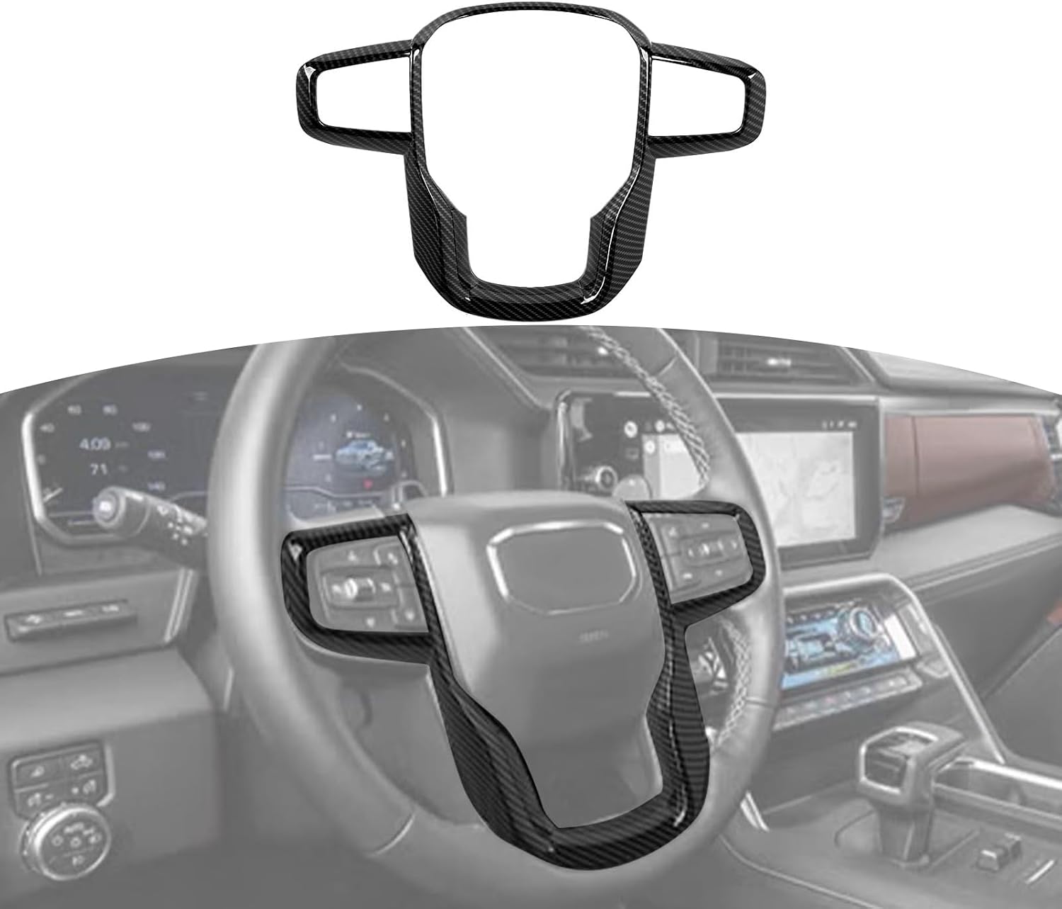 Detalle de JOSHELA Steering Wheel Trim Cover, ABS Plastic
