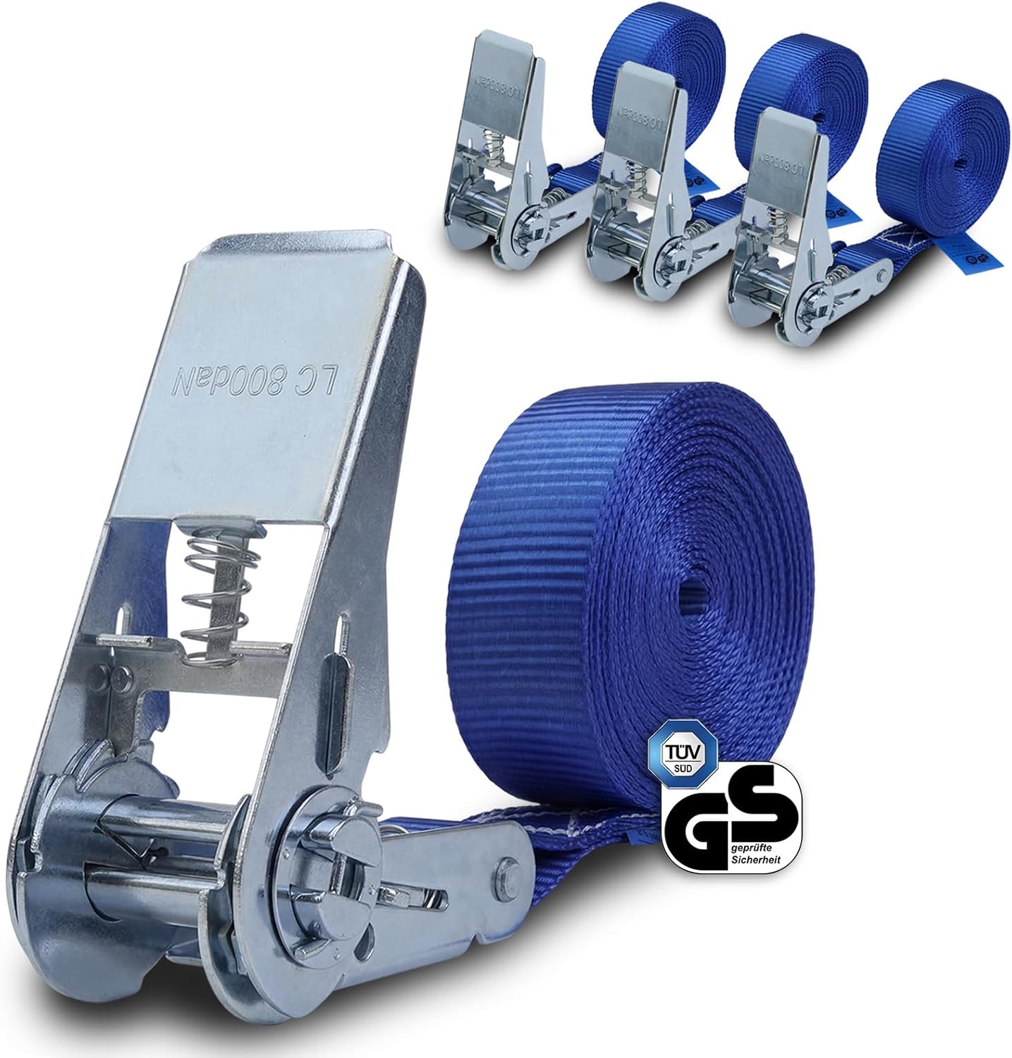 Detalle de Spannngurt mit Ratsche 4er Set 4 m