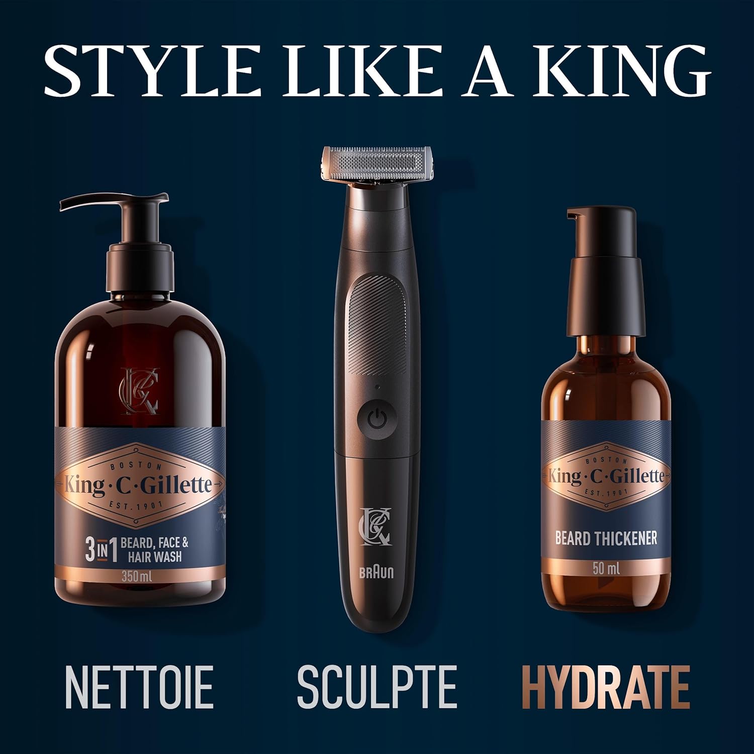 Thumbnail 2 de King C. Gillette Gillette King C. sérum épaississant pour hommes à l’huile d’argan, 50 ml