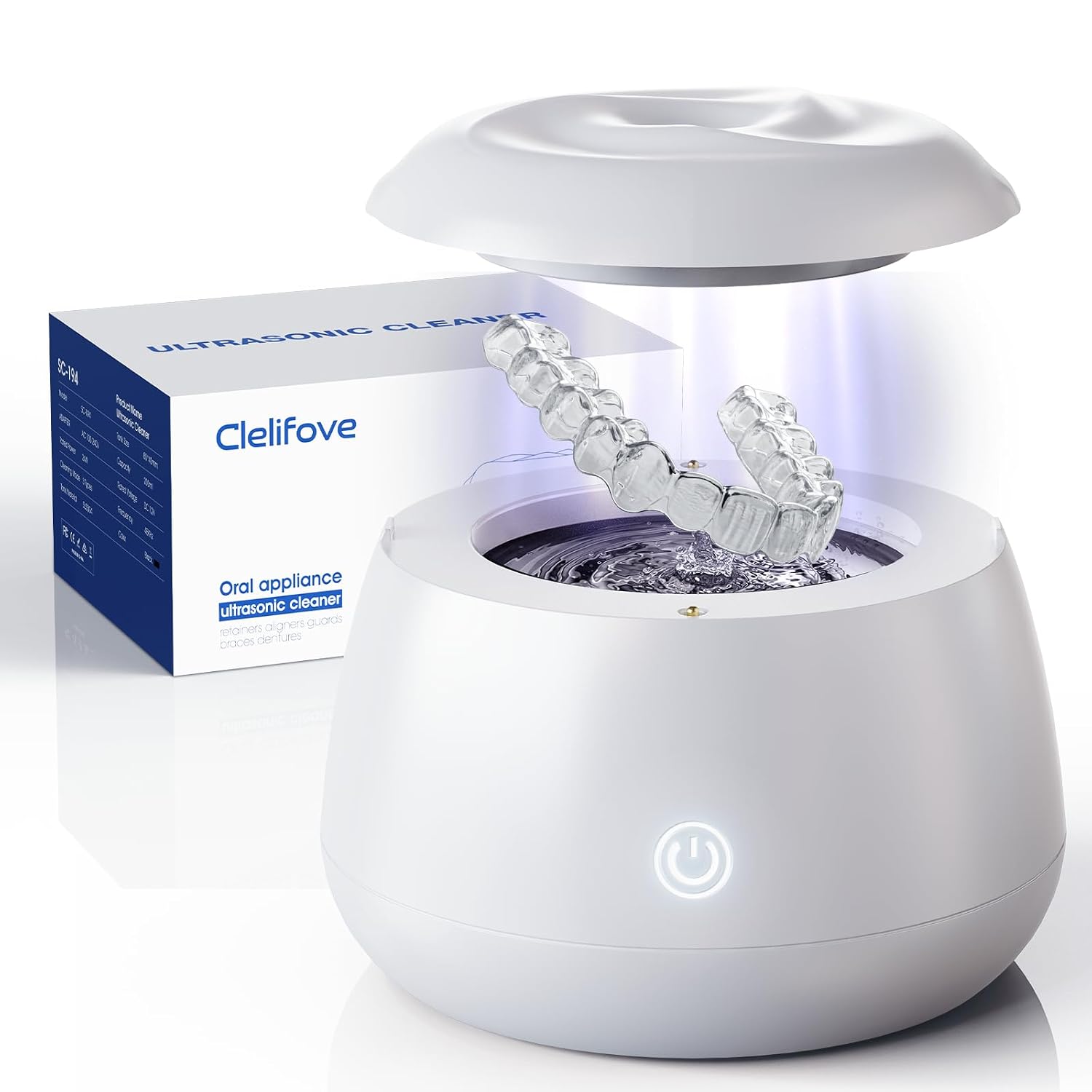 Detalle de Ultrasonic Retainer Cleaner Machine 48kHz, 200ML 🪥