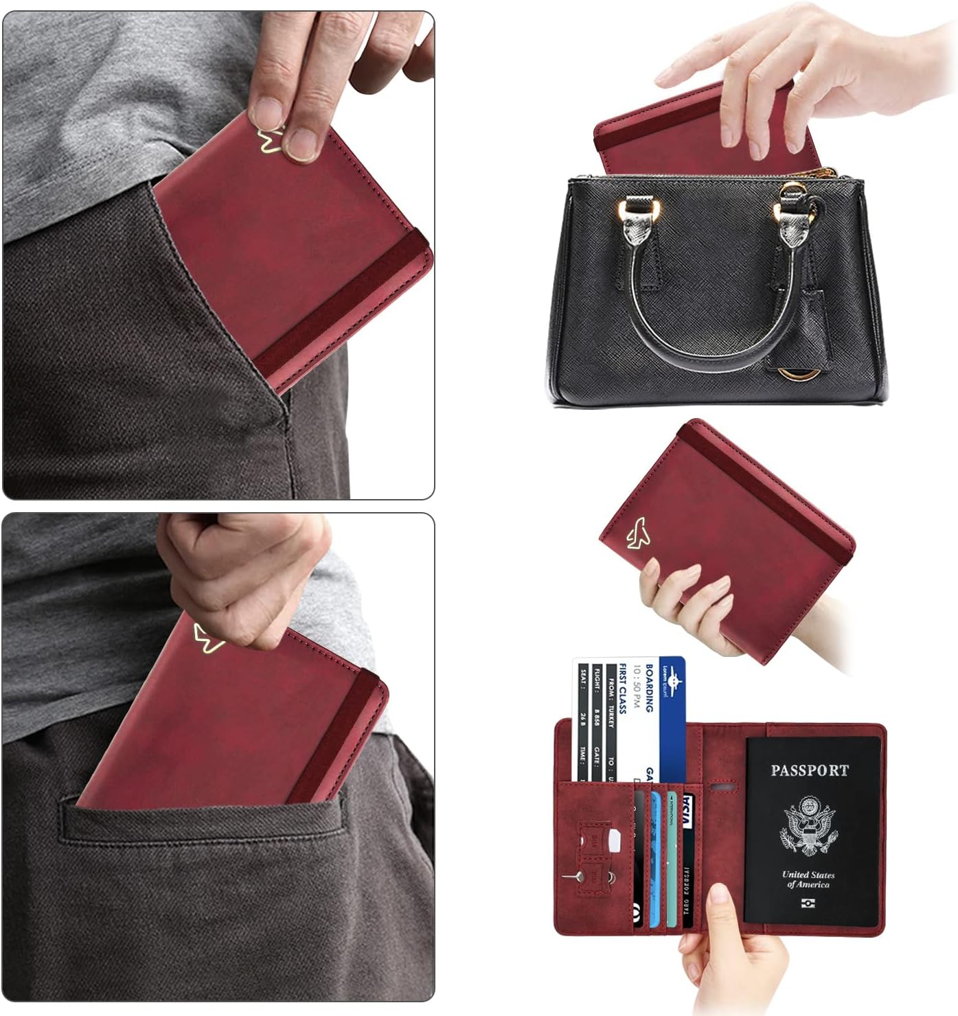 Thumbnail 6 de WALNEW Passport Holder 4.2x5.6 in