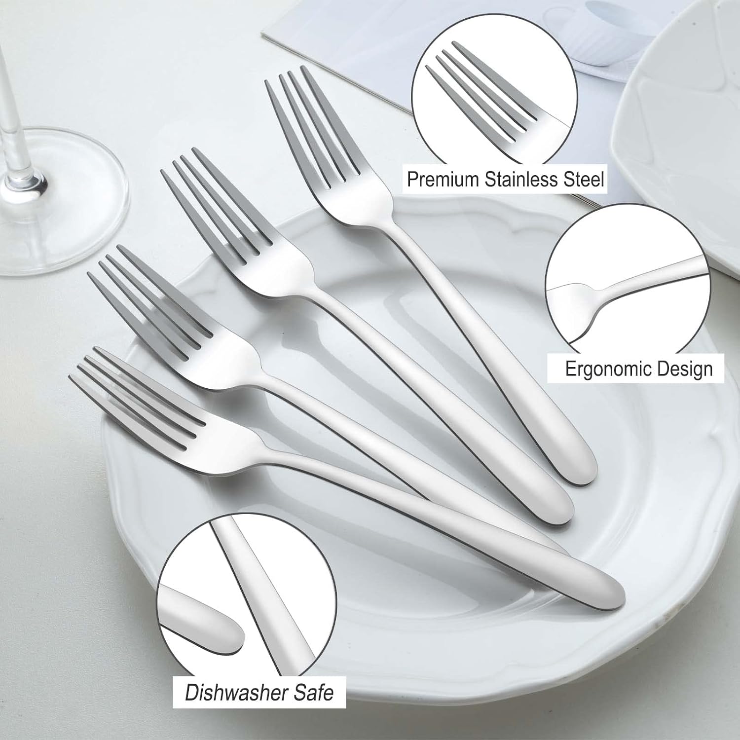 Detalle de Pleafind Dinner Forks, 36-Piece Set