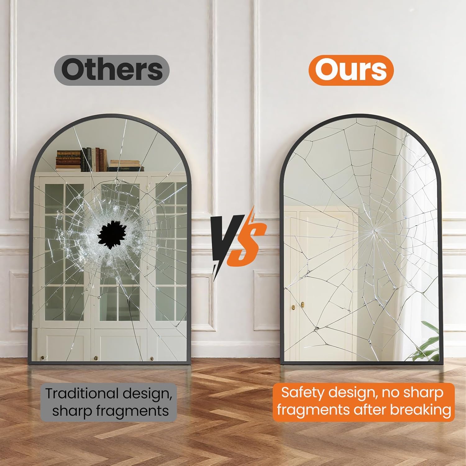 Thumbnail 6 de Sweetcrispy Arched Bathroom Mirror 24 x 36 in.