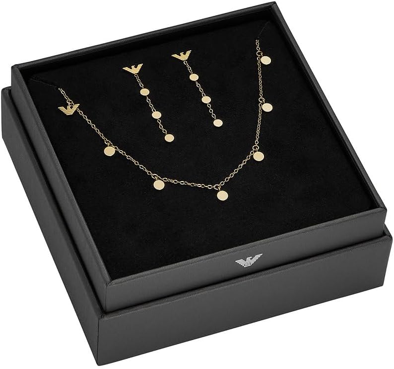 Thumbnail 3 de Emporio Armani Collana e orecchini da donna in acciaio inossidabile o ottone – tonalità oro, finitura lucida