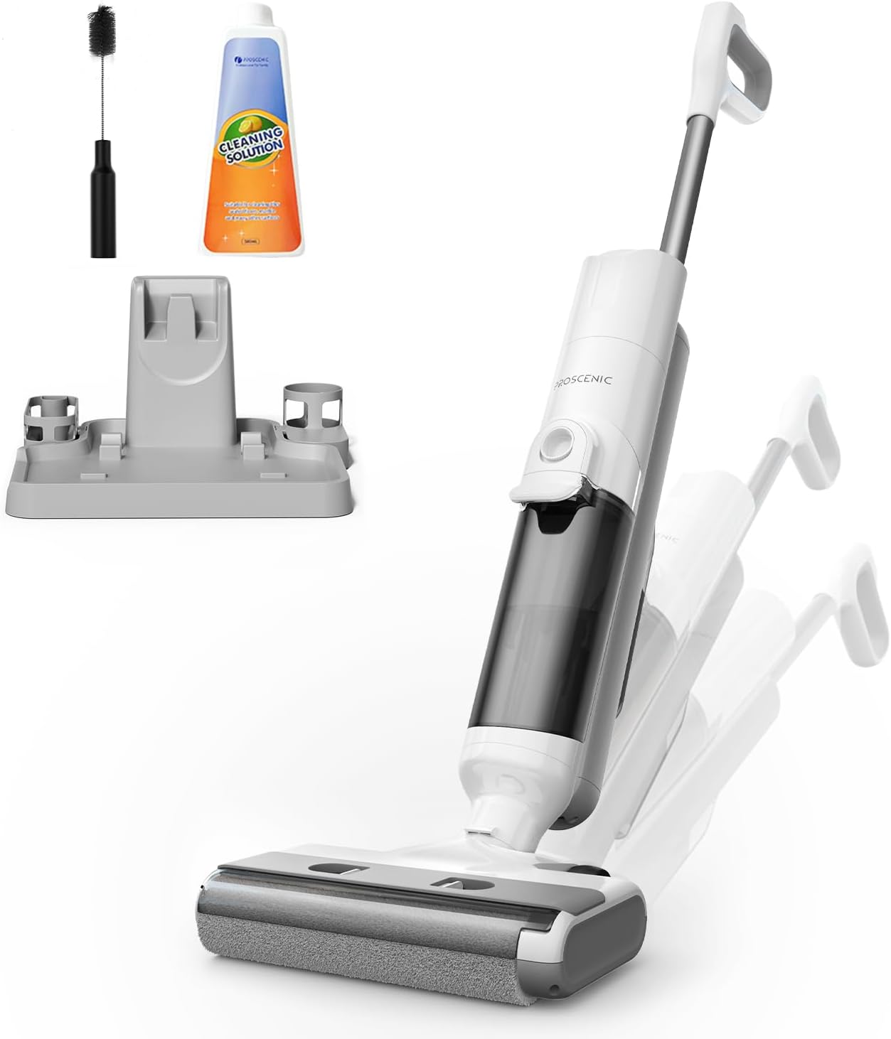 Detalle de Proscenic F10 Ultra+ Aspirateur Laveur sans Fil — 60 minutes d’autonomie et lavage eau et poussière