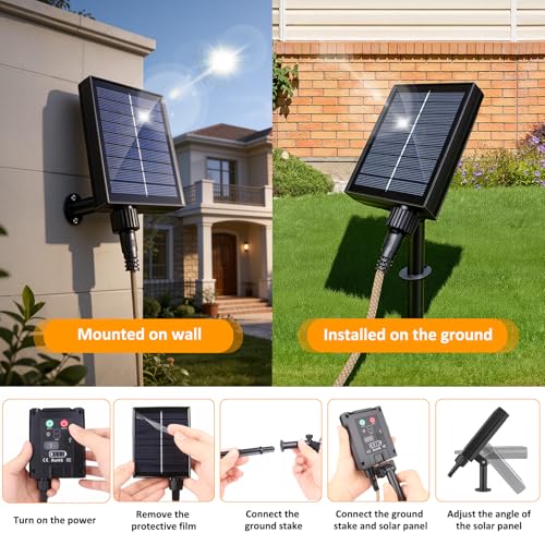 Thumbnail 6 de Caldarax 8M Guirnaldas Luces Exterior Solar con Control Remoto y 16 LED – 8 Modos, IP65